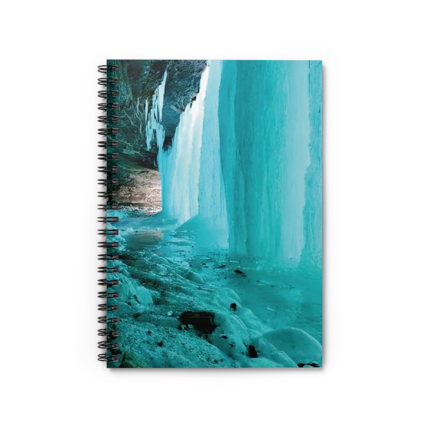 Falling into Blue Spiral Notebook - Ruled Line