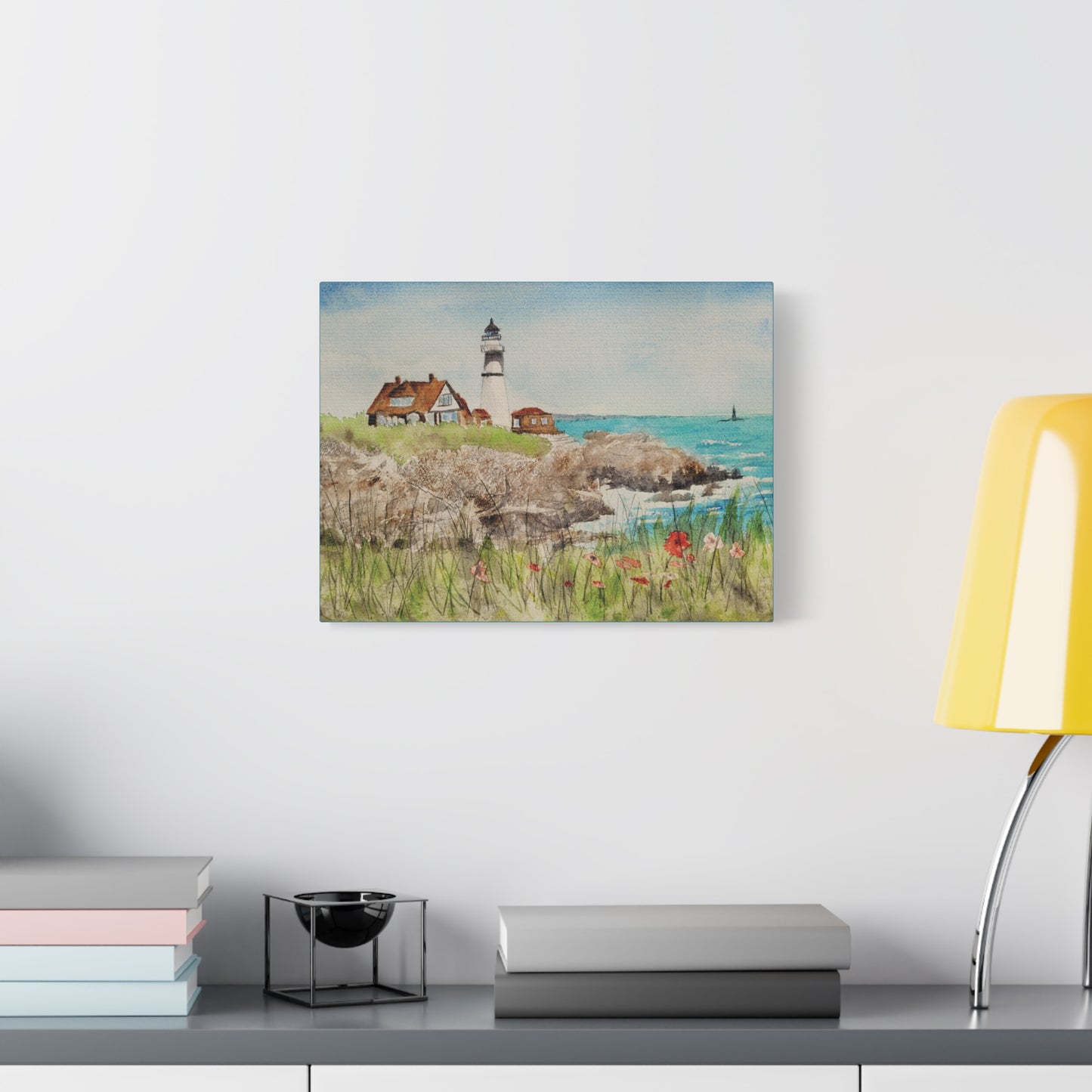 Portland Head Light Matte Canvas, Stretched, 1.25". Available in sizes 10” x 8”-20” x 16”