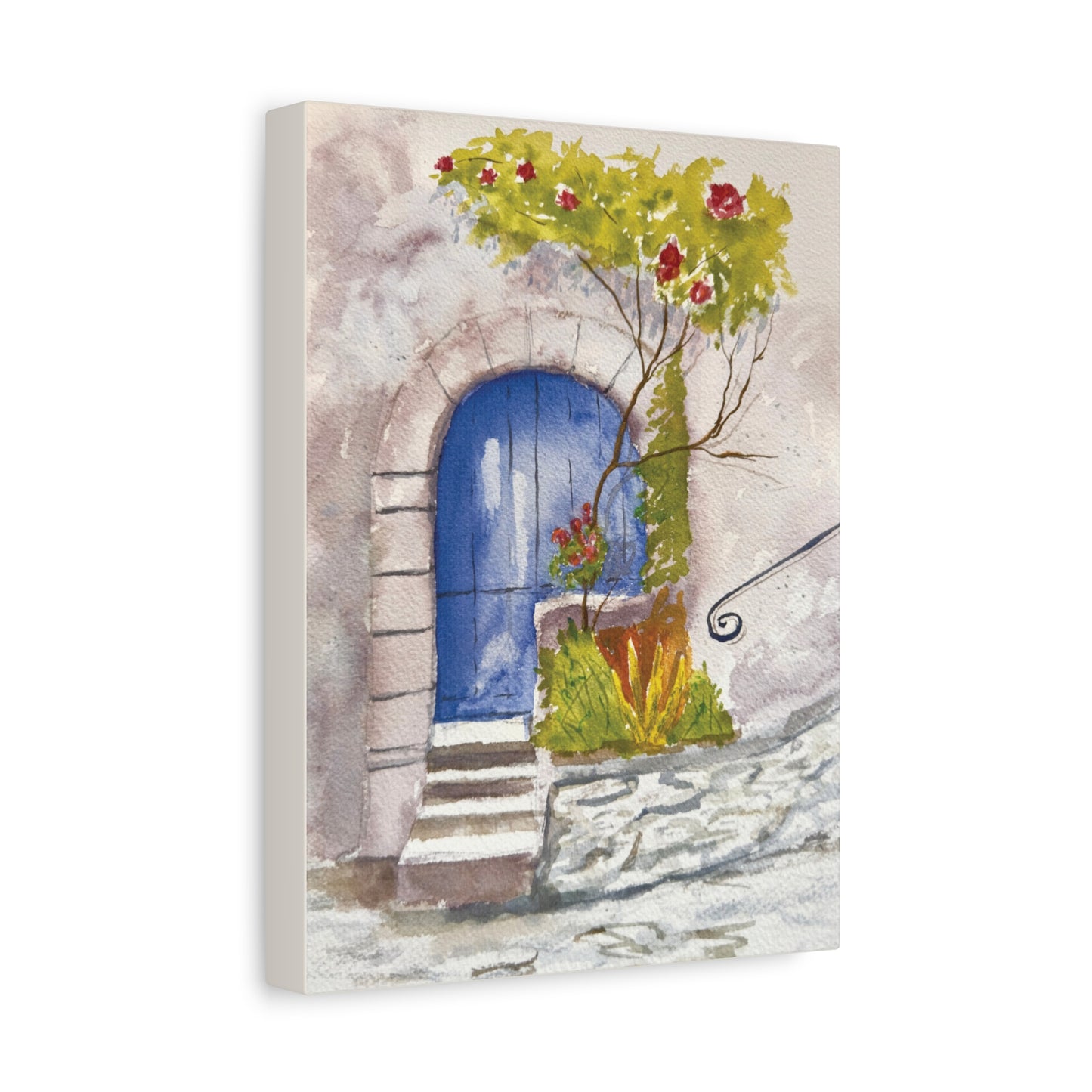 Blue Door Matte Canvas, Stretched, 1.25". Available in sizes from 8" x 10"-24" x 32"