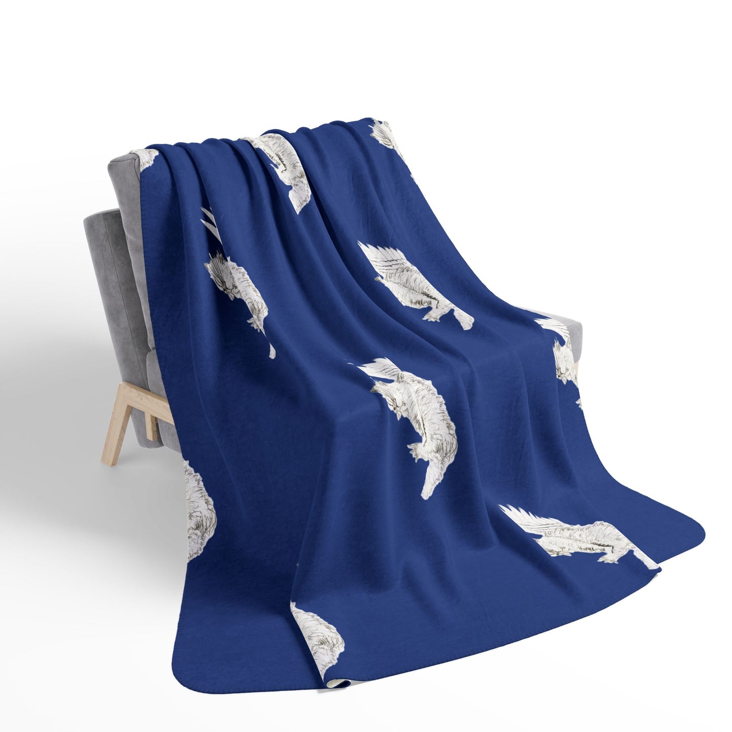 Kitty Angel Fleece Sherpa Blanket. Available in sizes from 50” x 60”-60” x 80”