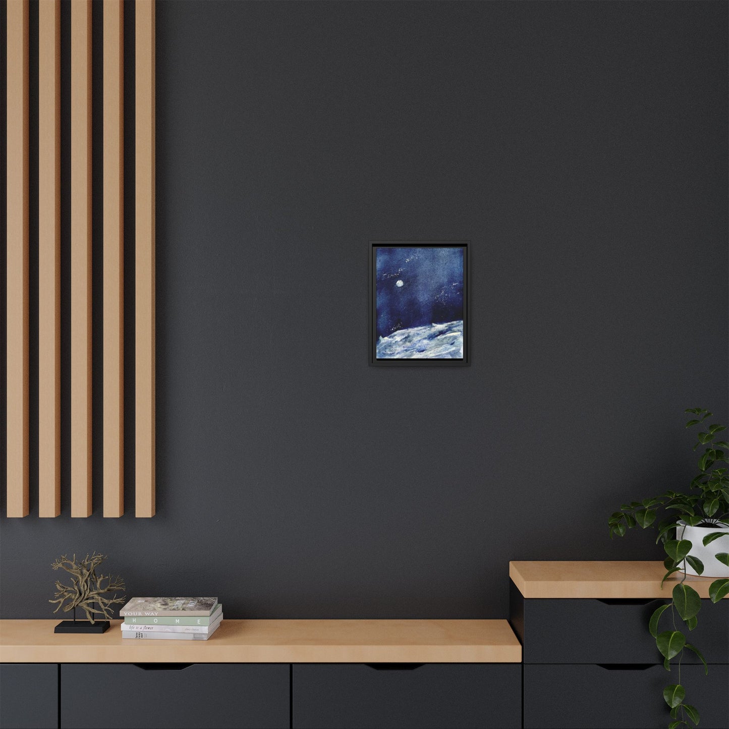 Where’s Artemis Matte Canvas, Framed (Black or Espresso). Available in sizes 8”x10”-12”x16”