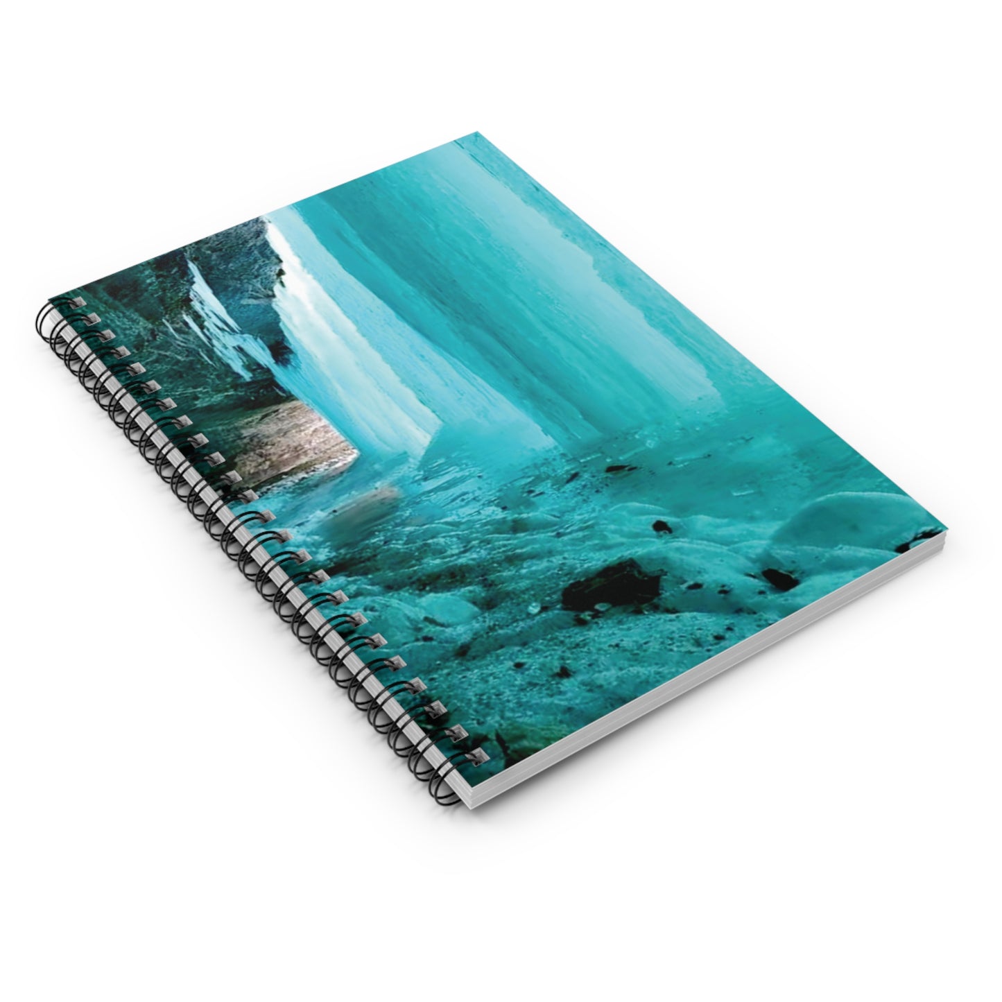 Falling into Blue Spiral Notebook - Ruled Line