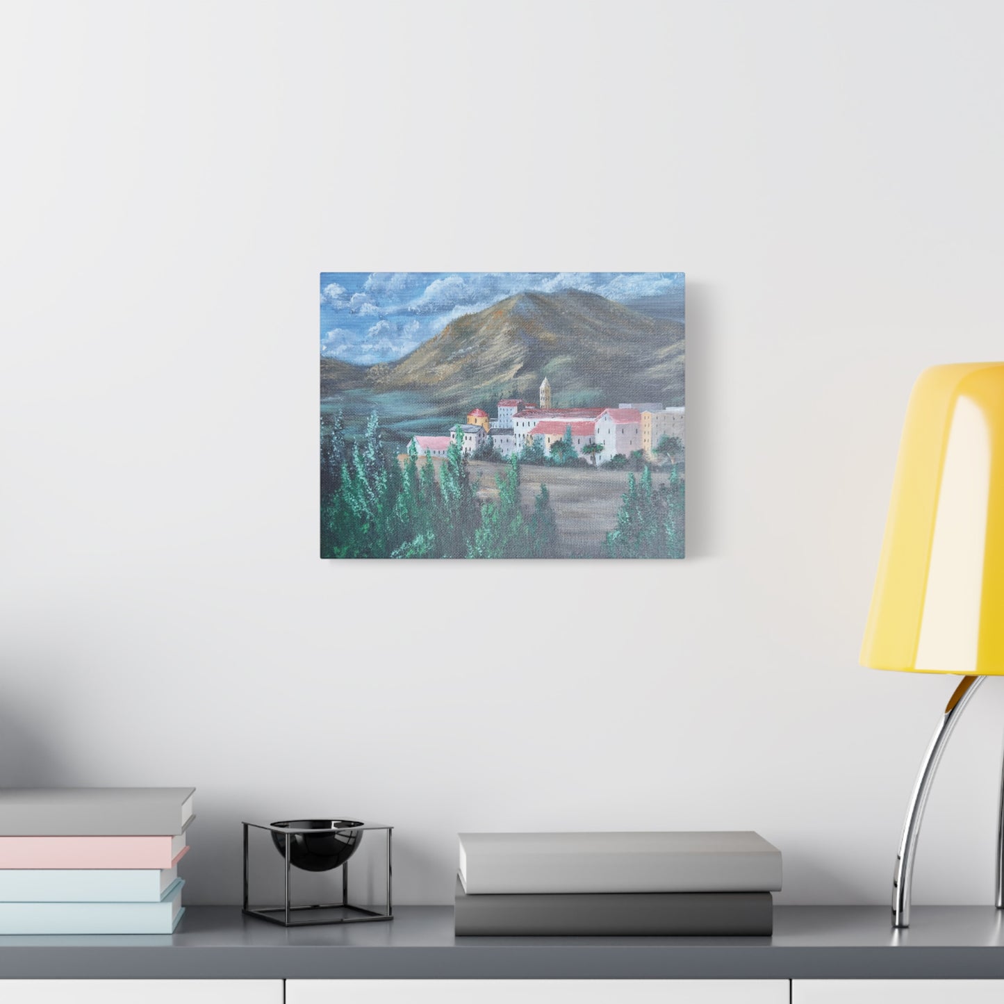 Italian Landscape Vintage Wall Art, Tivoli Matte Canvas, Stretched, 1.25". Available in sizes from 10” x 8”-30” x 20”