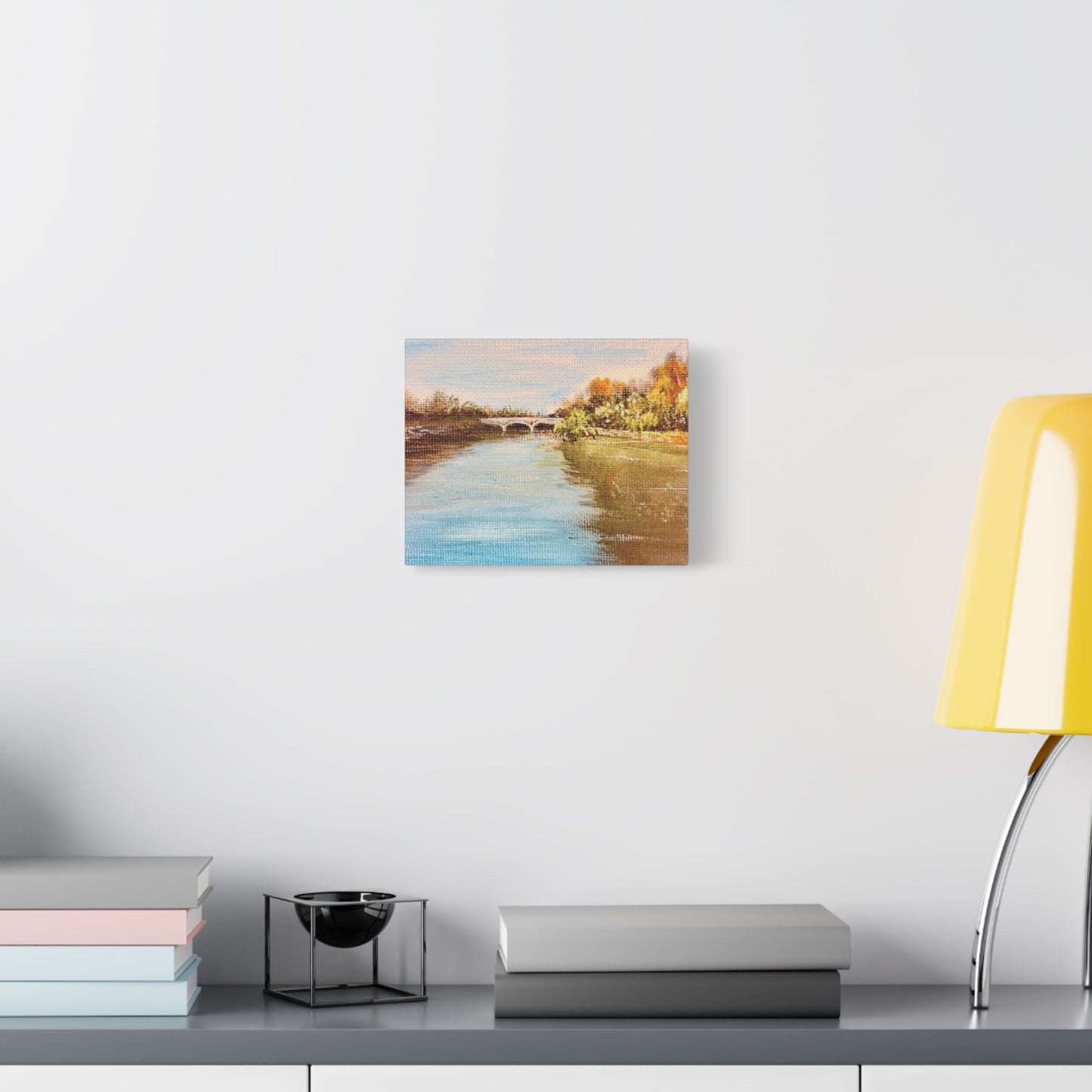 Picturesque Tiber River, Rome Matte Canvas, Stretched, 1.25". Available in sizes from 10” x 8”-18” x 12”