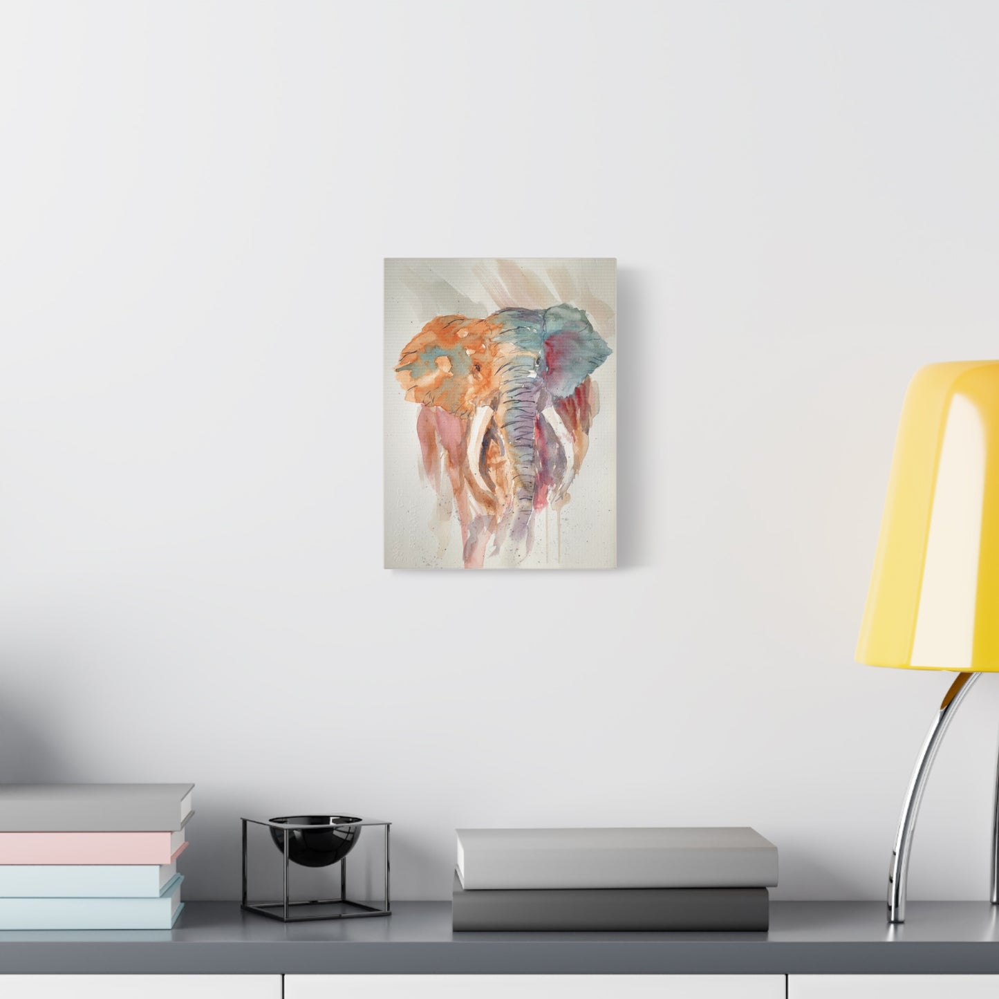 Bull in a Dust Storm Matte Canvas, Stretched, 1.25". Available in sizes 8” x 10”-18” x 24”