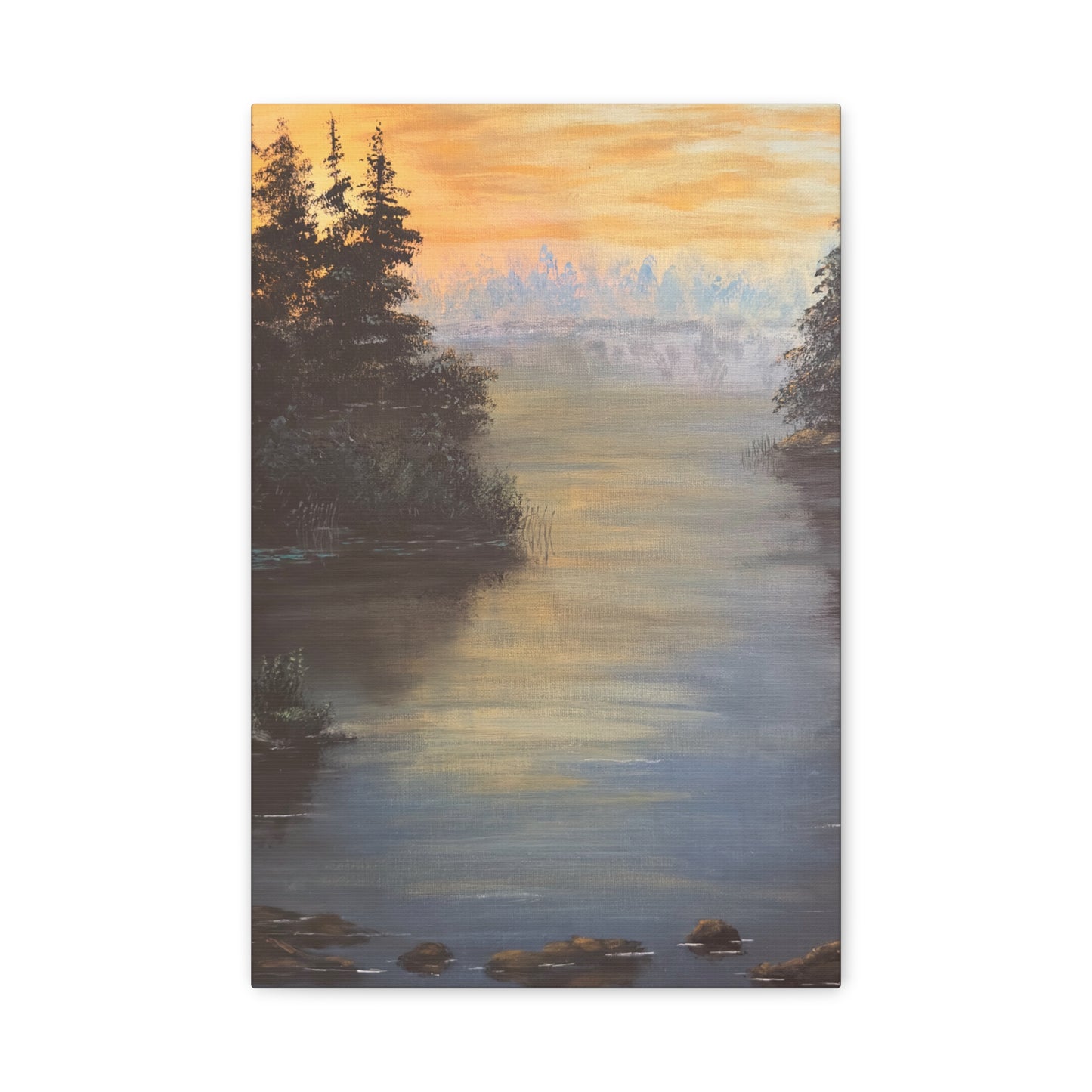 Peaceful Northwoods Lake Matte Canvas, Stretched, 1.25". Available in sizes from 8” x 10”-20” x 30”
