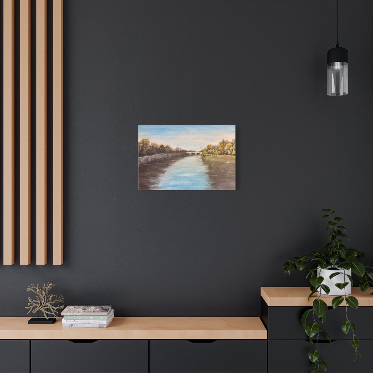 Scenic Tiber River, Rome Matte Canvas, Stretched, 1.25". Available in sizes from 10” x 8”-30” x 24”