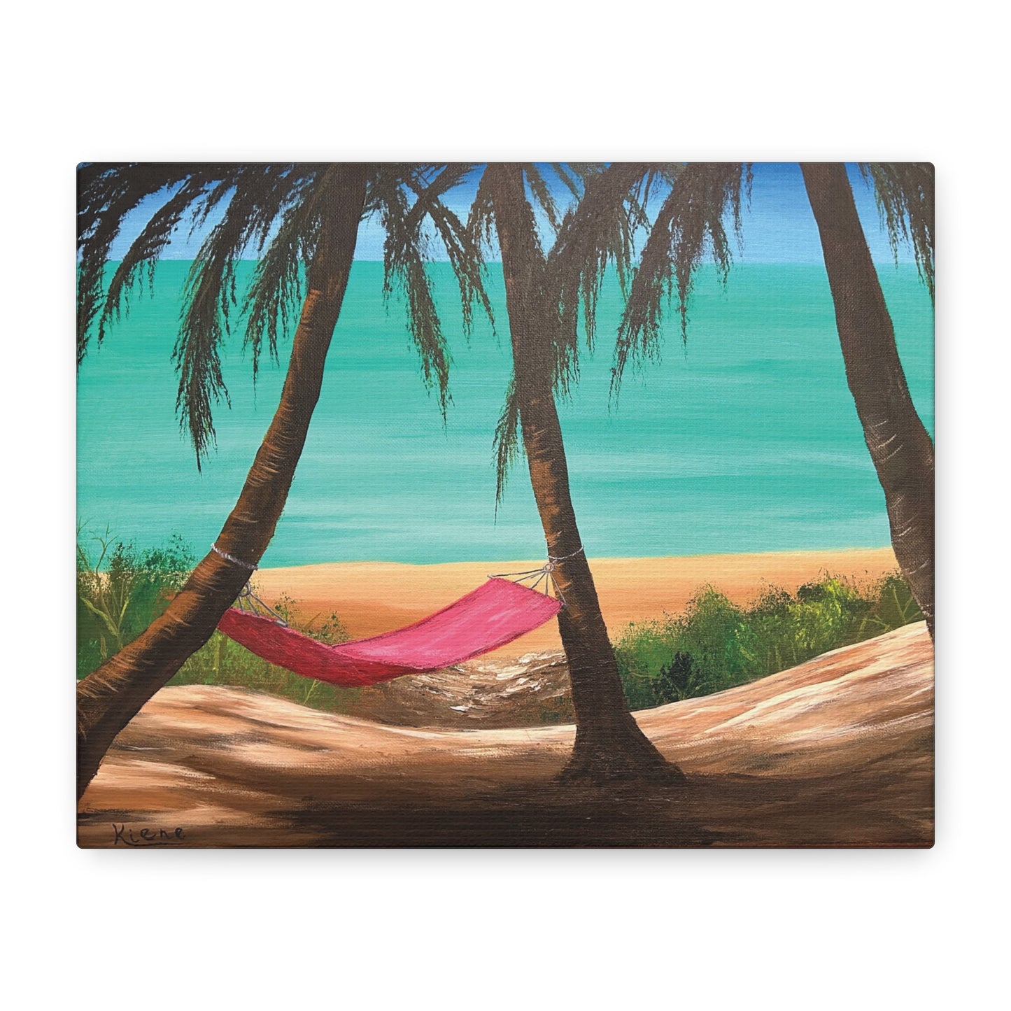 Hawaii Beach Hammock Matte Canvas, Stretched, 1.25". Available in sizes from 10” x 8”-18” x 12”