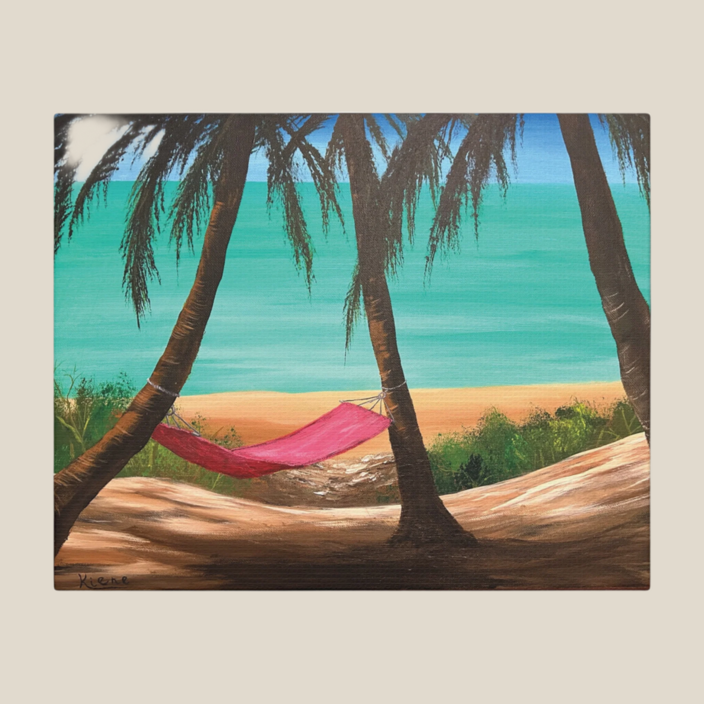 Hawaii Beach Hammock Matte Canvas, Stretched, 1.25". Available in sizes from 10” x 8”-18” x 12”