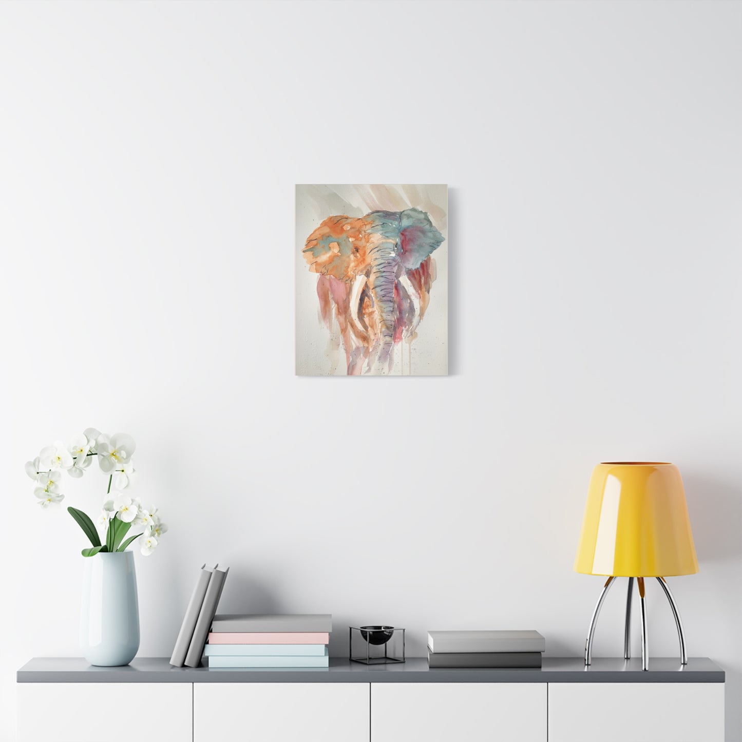 Bull in a Dust Storm Matte Canvas, Stretched, 1.25". Available in sizes 8” x 10”-18” x 24”