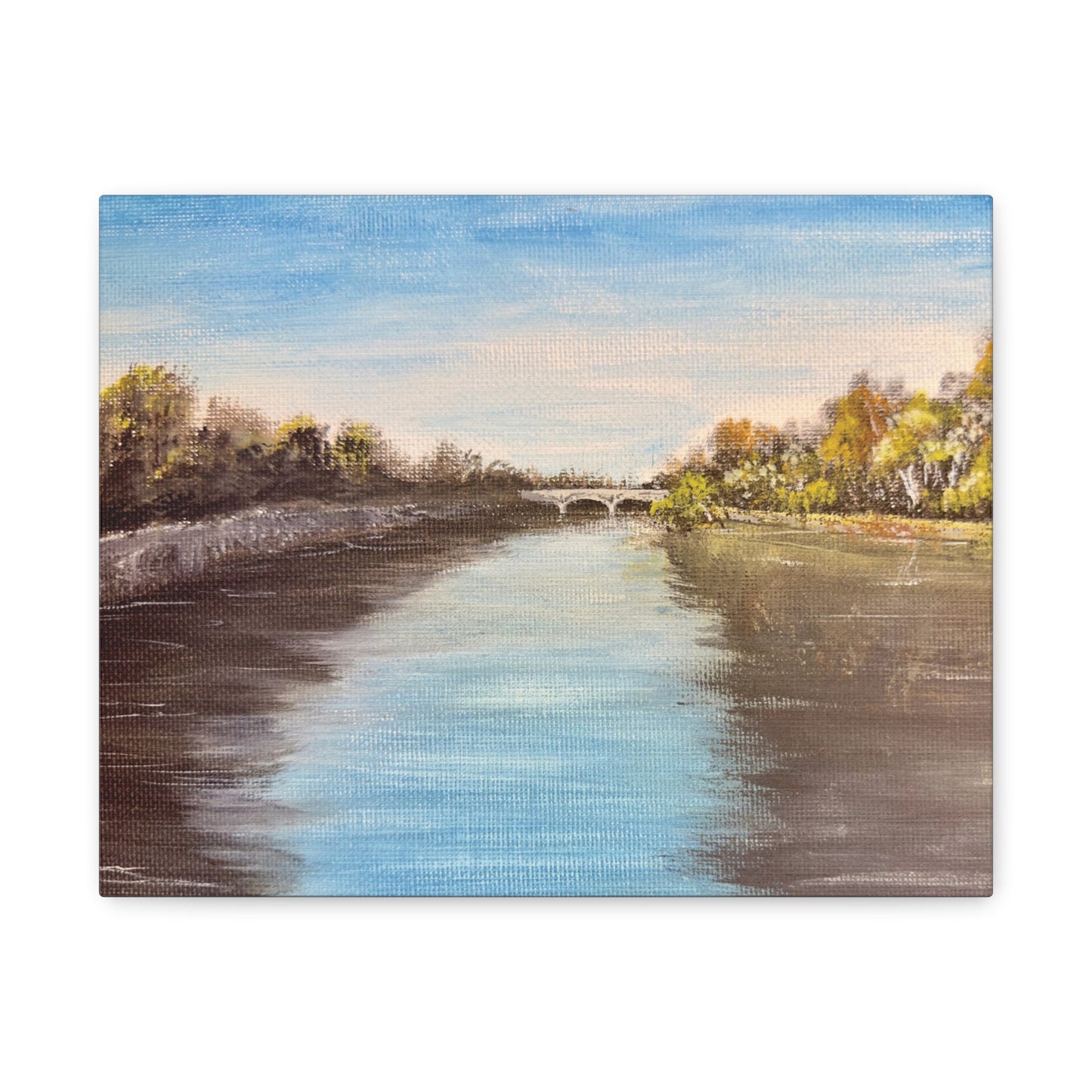 Scenic Tiber River, Rome Matte Canvas, Stretched, 1.25". Available in sizes from 10” x 8”-30” x 24”