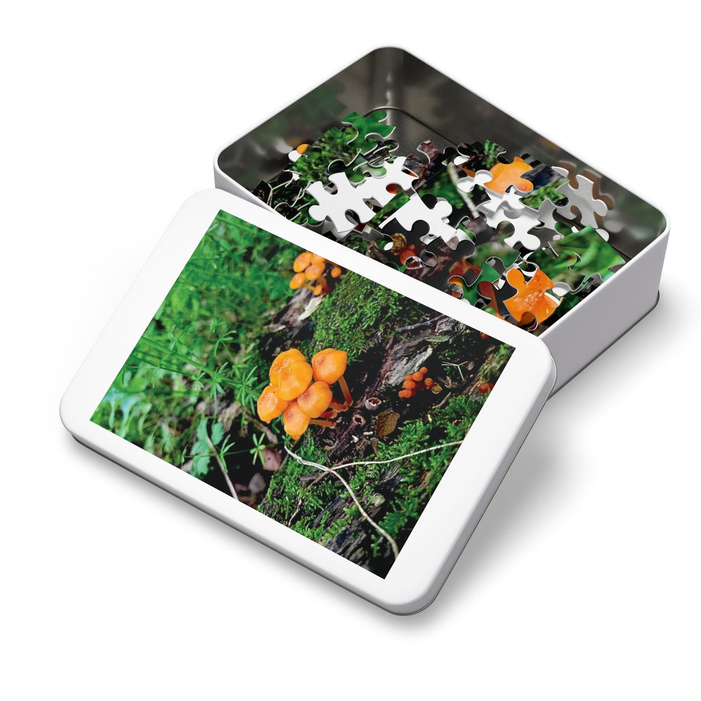 Vibrant Treasure Forest Mushrooms Jigsaw Puzzle (110 and 252-Piece)