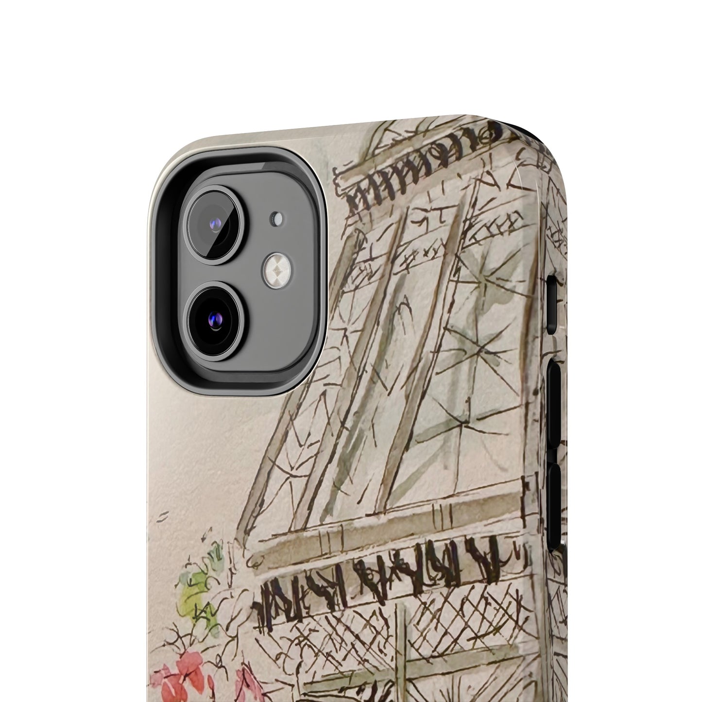 Eiffel Tower and Paris Flowers Phone Case for iPhone 15, 14, 13 and More