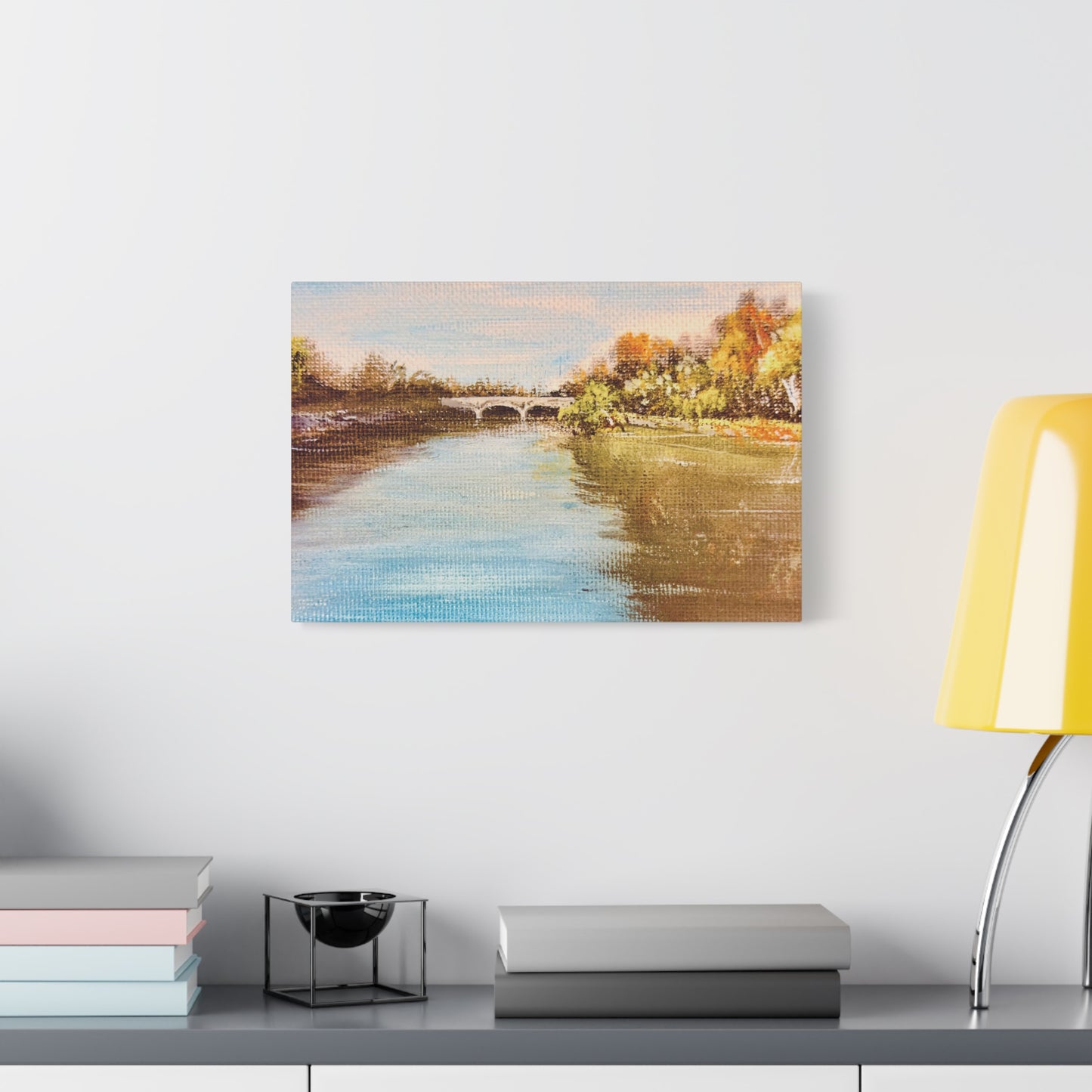 Picturesque Tiber River, Rome Matte Canvas, Stretched, 1.25". Available in sizes from 10” x 8”-18” x 12”