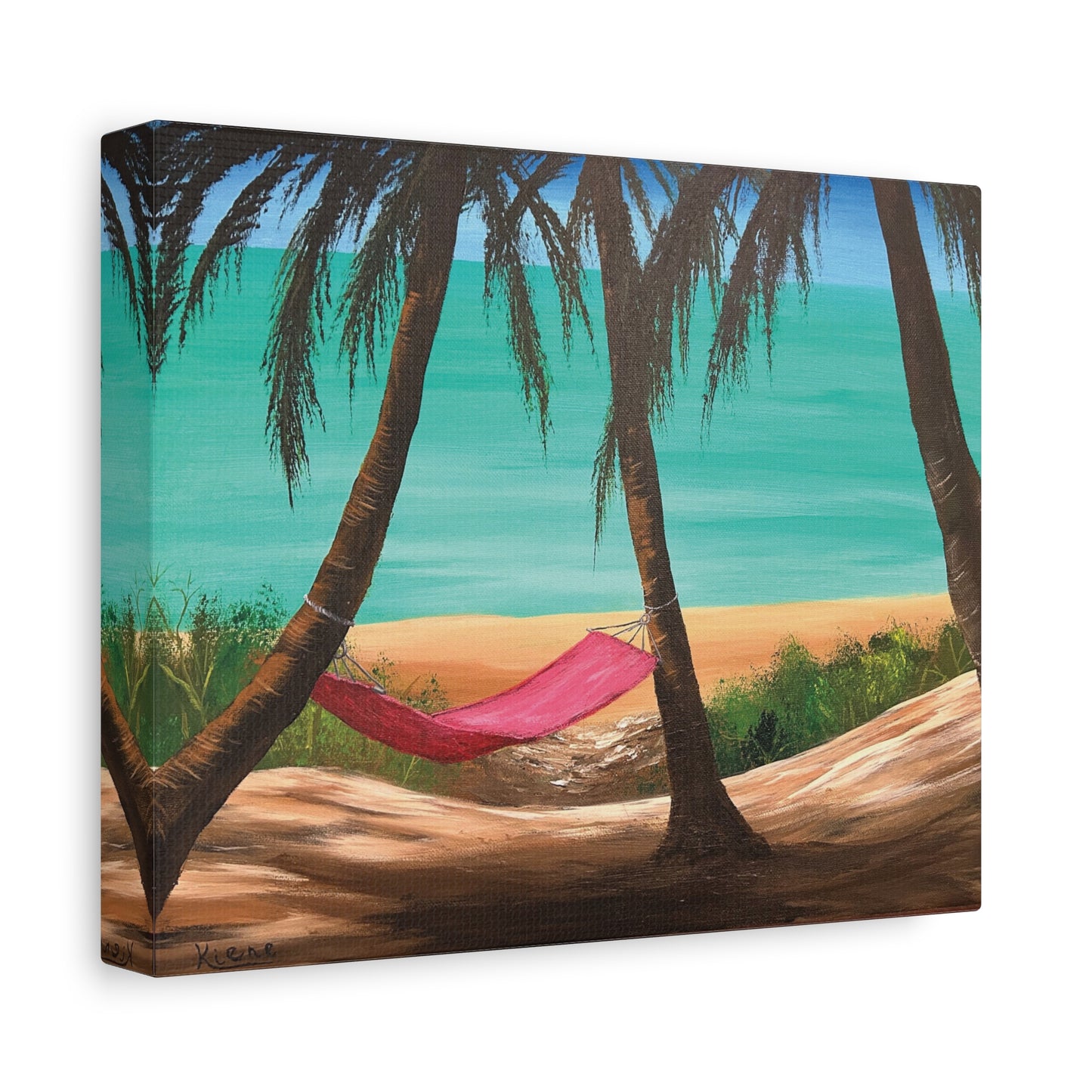 Hawaii Beach Hammock Matte Canvas, Stretched, 1.25". Available in sizes from 10” x 8”-18” x 12”