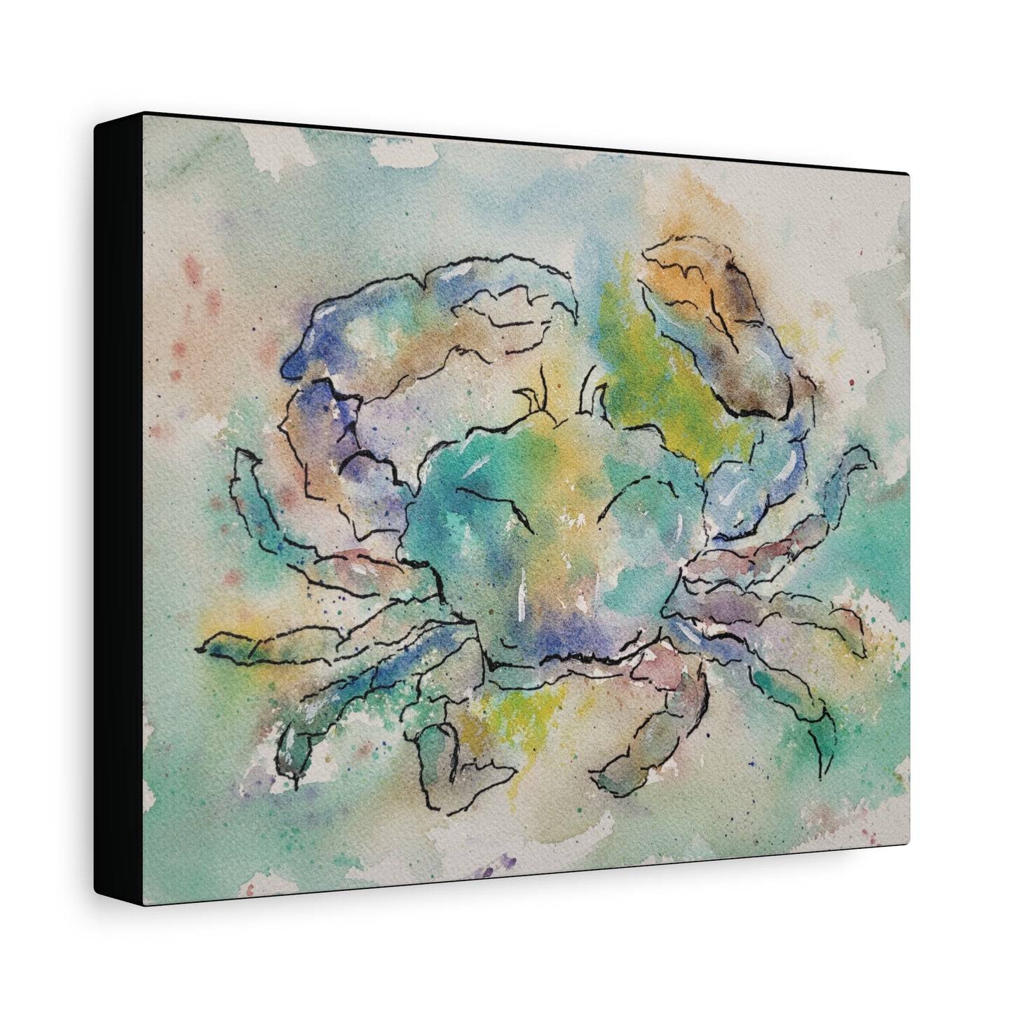 Blue Crab Matte Canvas, Stretched, 1.25". Available in sizes 10” x 8”-20” x 16”