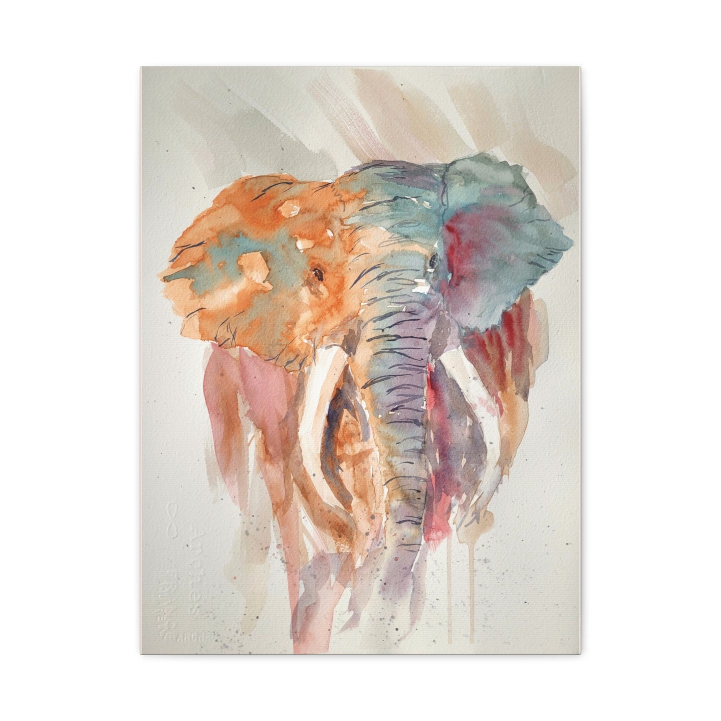 Bull in a Dust Storm Matte Canvas, Stretched, 1.25". Available in sizes 8” x 10”-18” x 24”