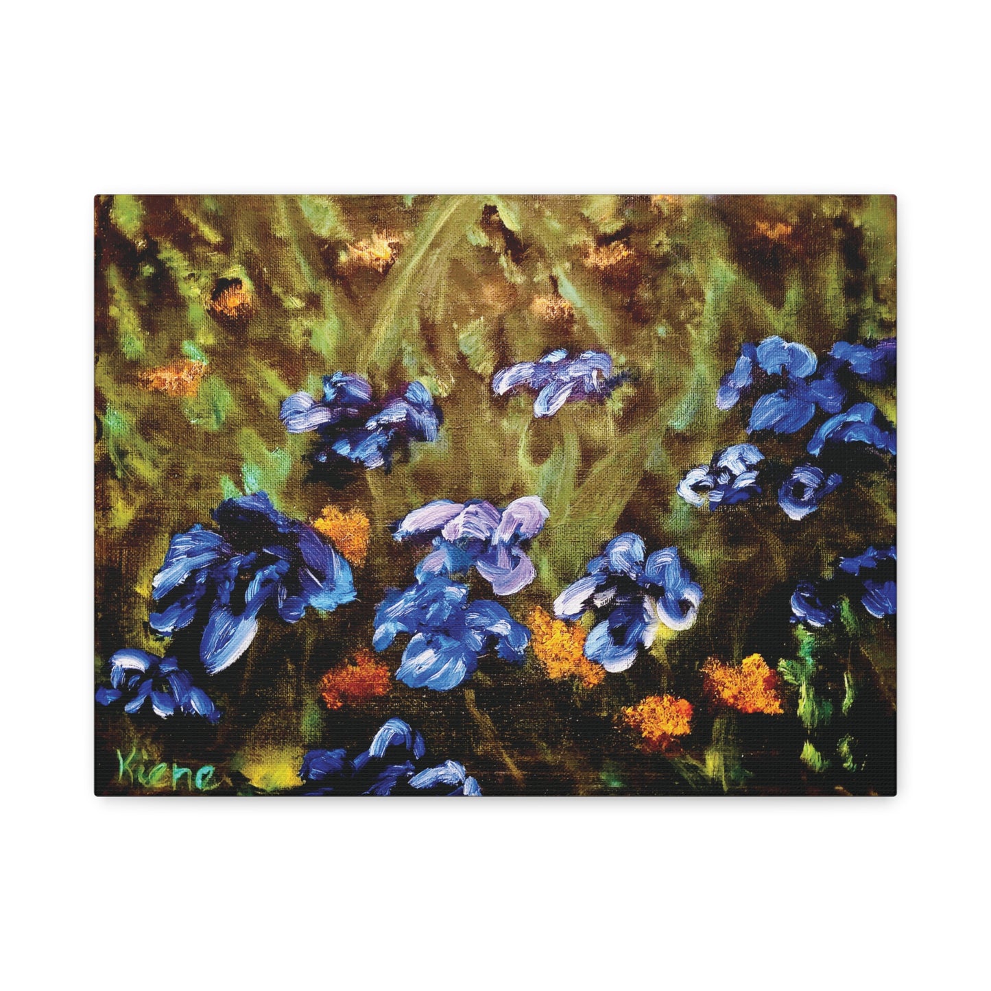 Irises Reimagined Matte Canvas, Stretched, 1.25". Available in sizes from 10” x 8”-18” x 12”