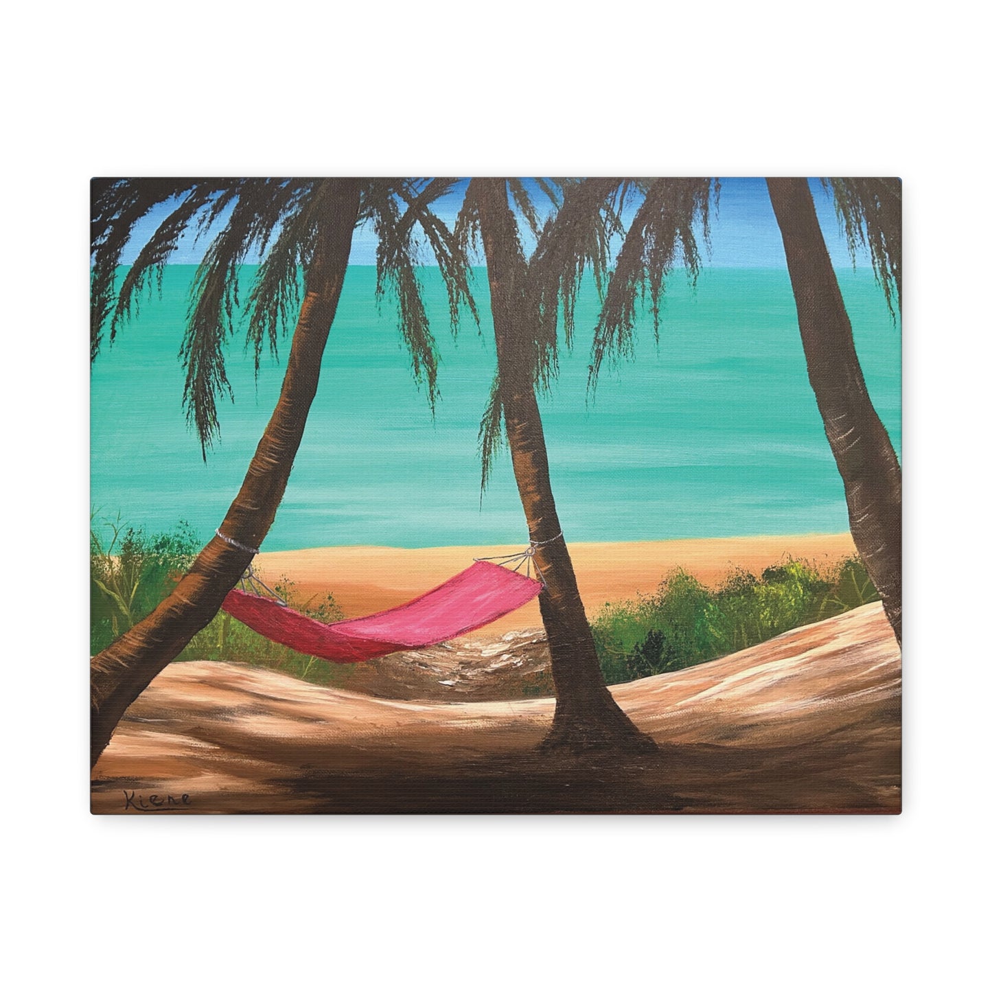 Hawaii Beach Hammock Matte Canvas, Stretched, 1.25". Available in sizes from 10” x 8”-18” x 12”