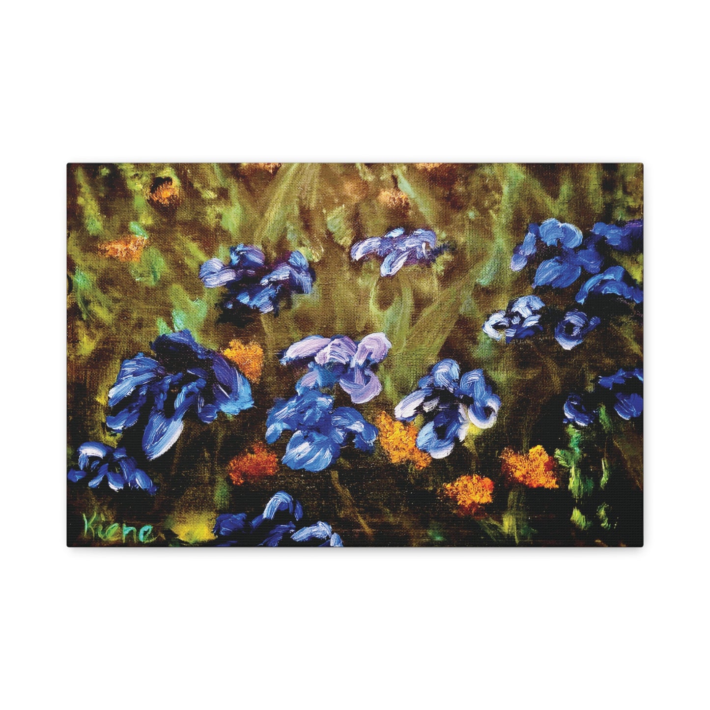 Irises Reimagined Matte Canvas, Stretched, 1.25". Available in sizes from 10” x 8”-18” x 12”