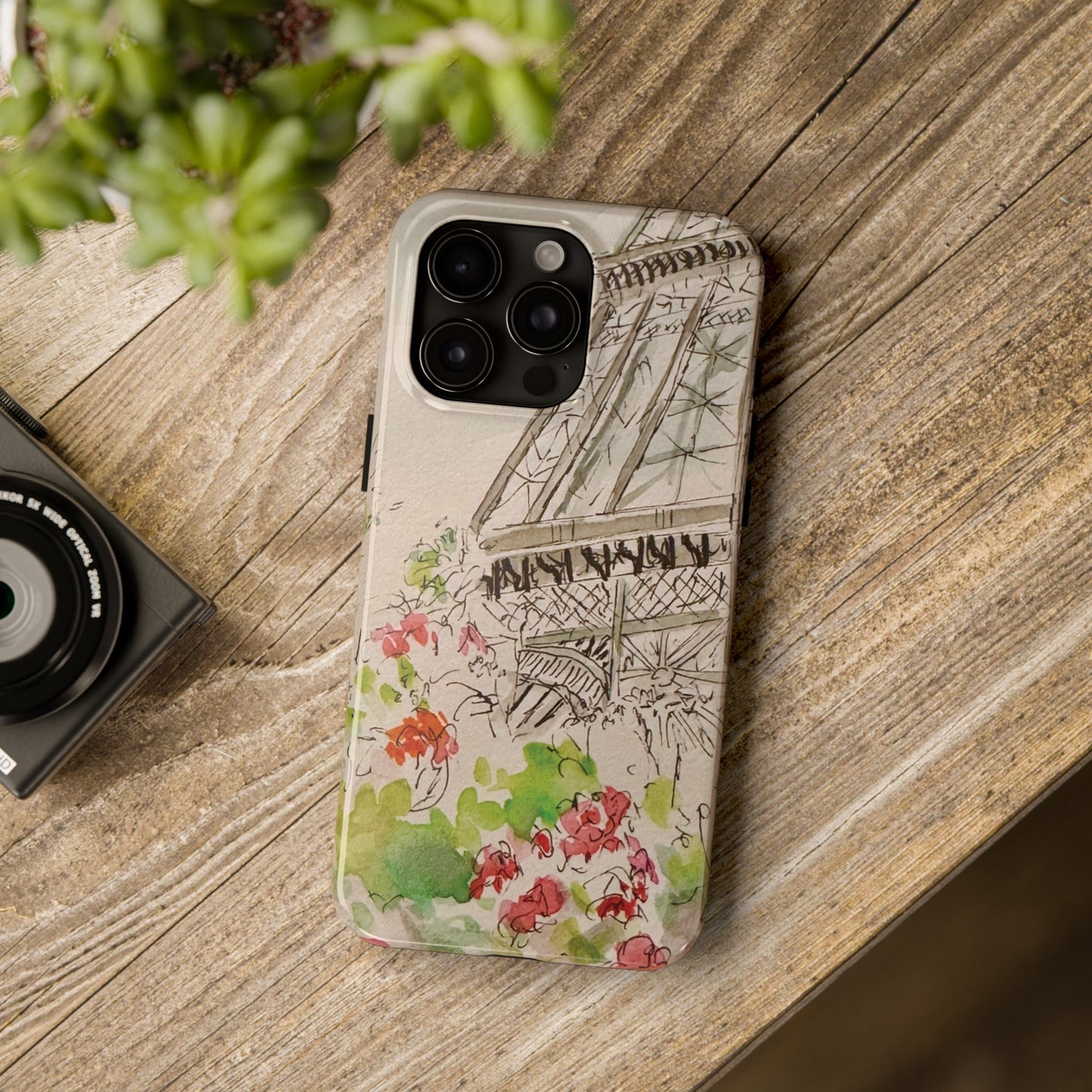 Eiffel Tower and Paris Flowers Phone Case for iPhone 15, 14, 13 and More