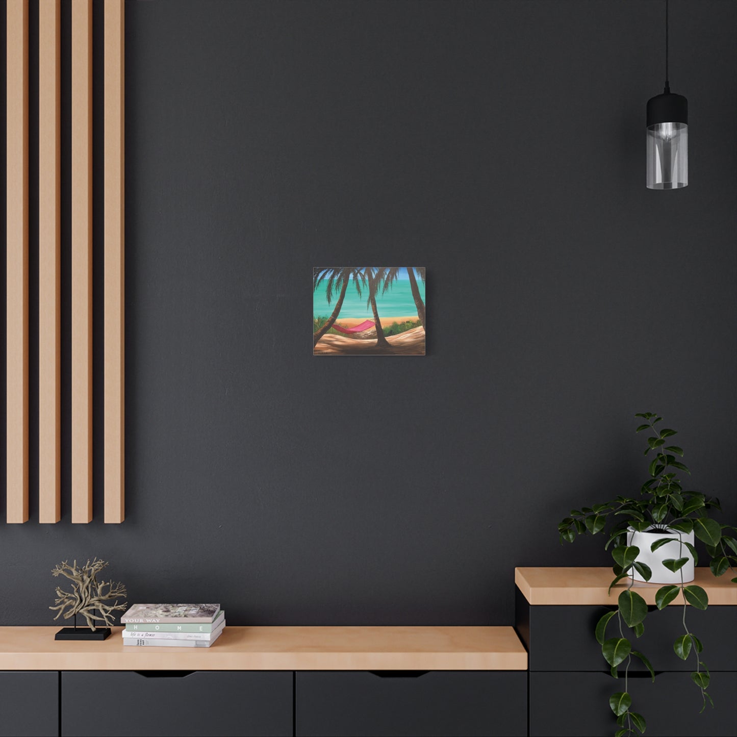 Hawaii Beach Hammock Matte Canvas, Stretched, 1.25". Available in sizes from 10” x 8”-18” x 12”