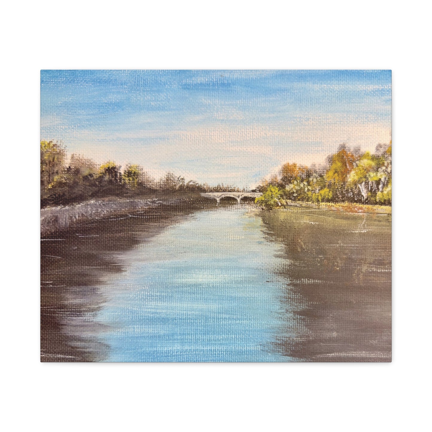 Scenic Tiber River, Rome Matte Canvas, Stretched, 1.25". Available in sizes from 10” x 8”-30” x 24”