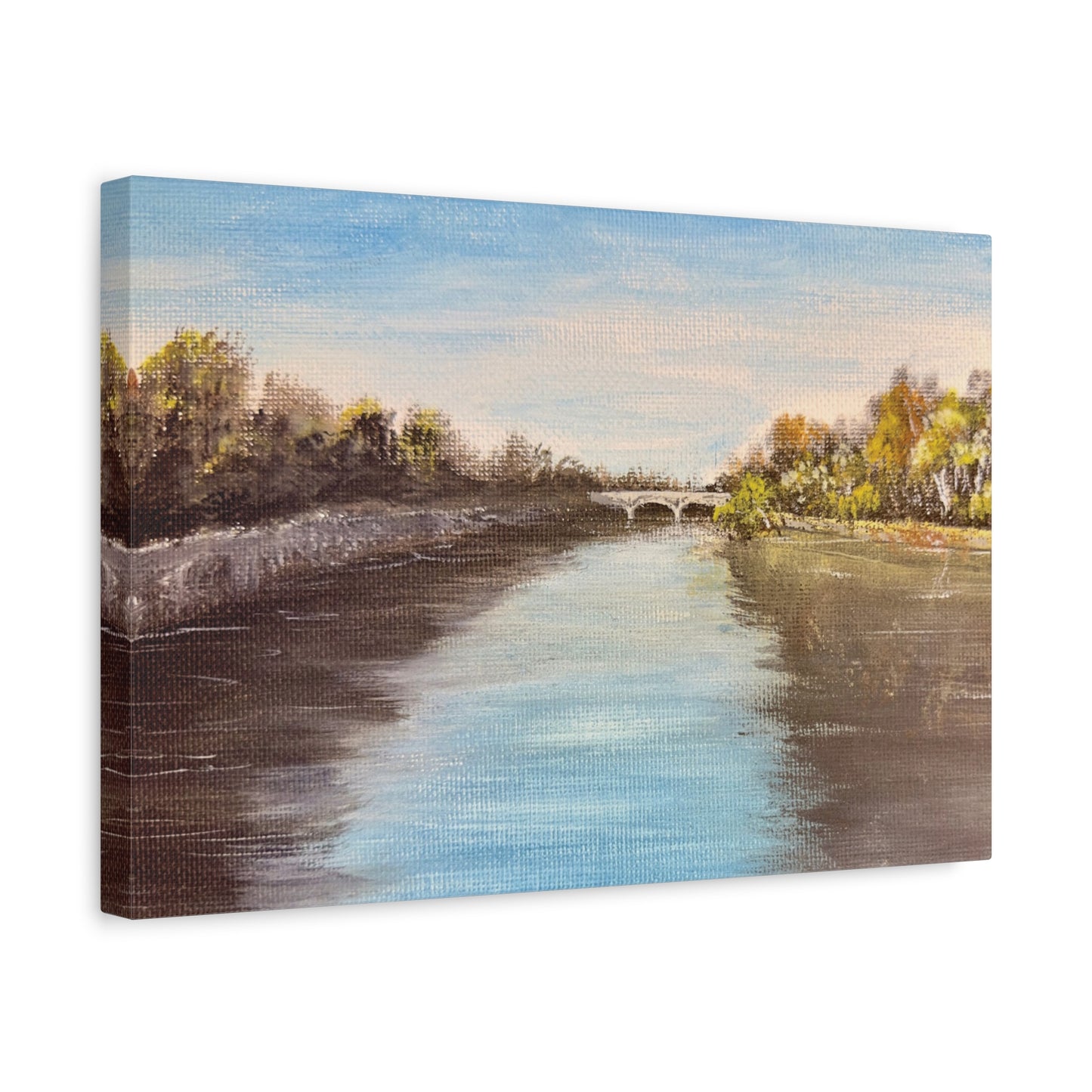 Scenic Tiber River, Rome Matte Canvas, Stretched, 1.25". Available in sizes from 10” x 8”-30” x 24”