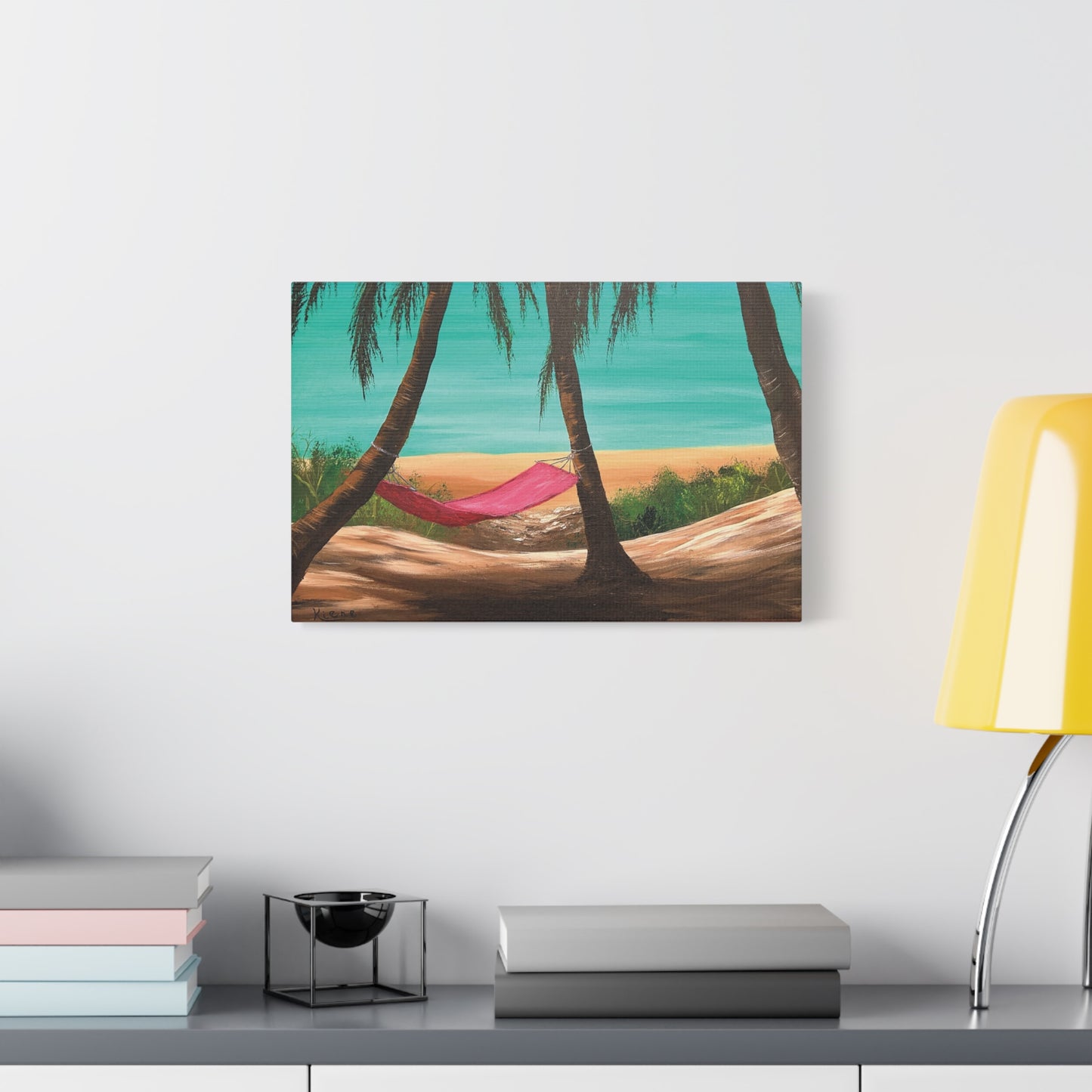 Hawaii Beach Hammock Matte Canvas, Stretched, 1.25". Available in sizes from 10” x 8”-18” x 12”
