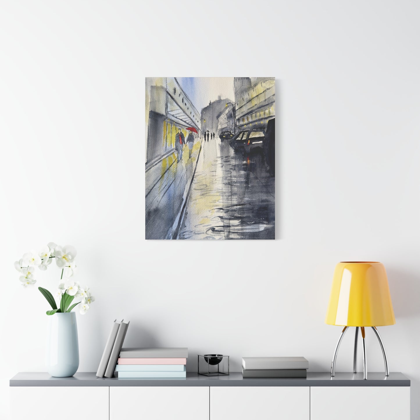 Rainy Day Romance Matte Canvas, Stretched, 1.25". Available in sizes from 8" x 10"-24" x 32"