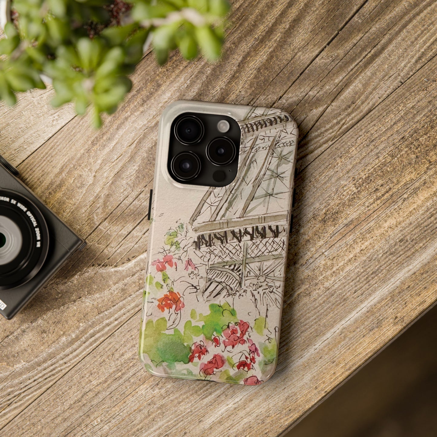 Eiffel Tower and Paris Flowers Phone Case for iPhone 15, 14, 13 and More