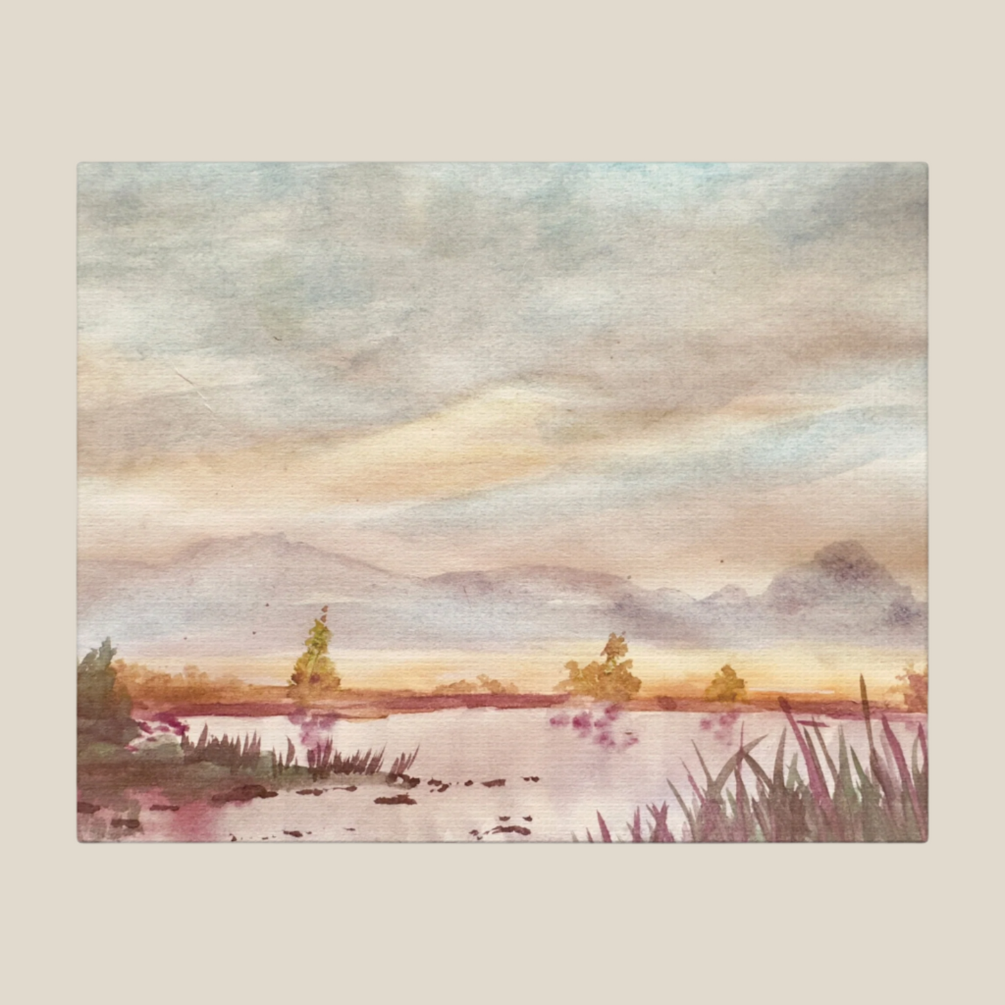 Morning Meditation Matte Canvas, Stretched, 1.25". Available in sizes from 10” x 8”-18” x 12”