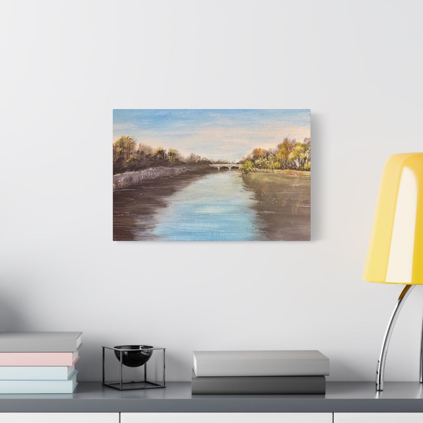 Scenic Tiber River, Rome Matte Canvas, Stretched, 1.25". Available in sizes from 10” x 8”-30” x 24”