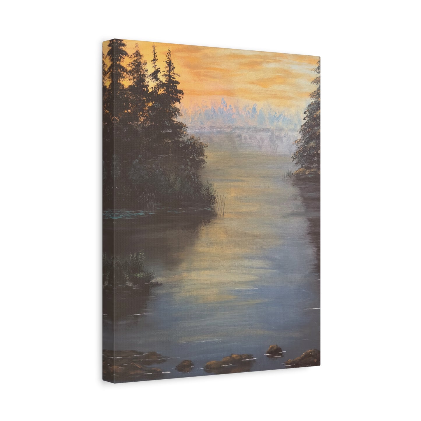Peaceful Northwoods Lake Matte Canvas, Stretched, 1.25". Available in sizes from 8” x 10”-20” x 30”