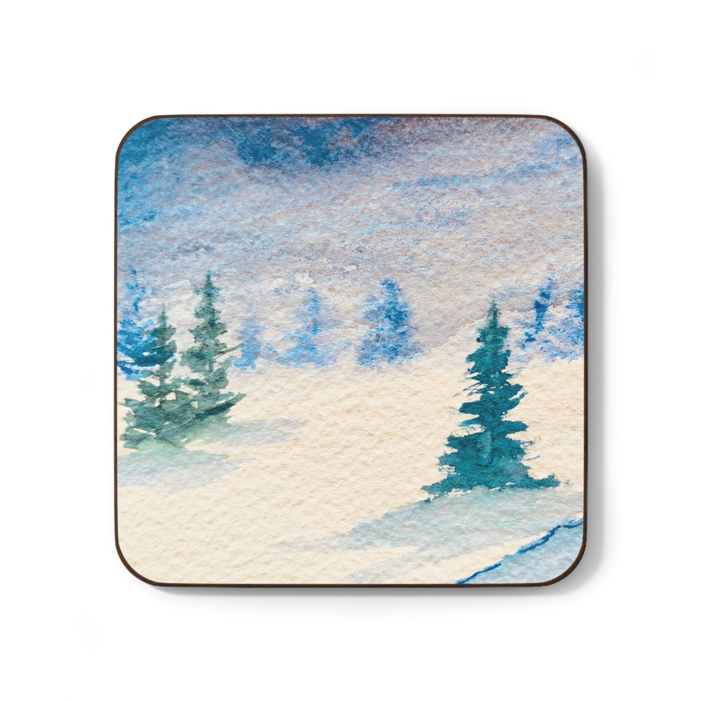 Frosted Firs Hardboard Back Coaster