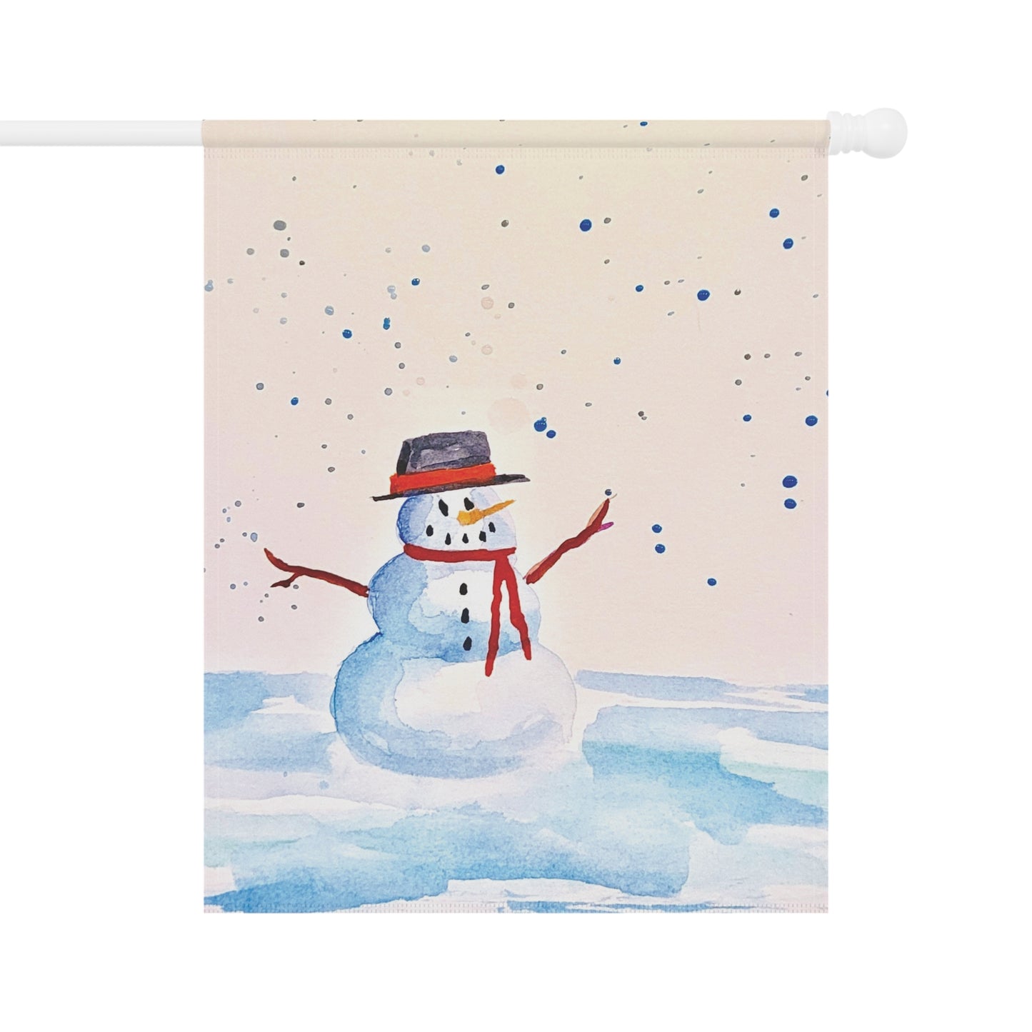 Snowman Garden & House Banner. Available in sizes from 12” x 18”-24.5” x 32”