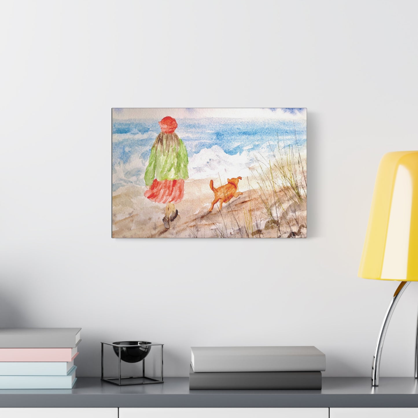 Oceanfront Friends Matte Canvas, Stretched, 1.25". Available in sizes 10” x 8”-20” x 16”
