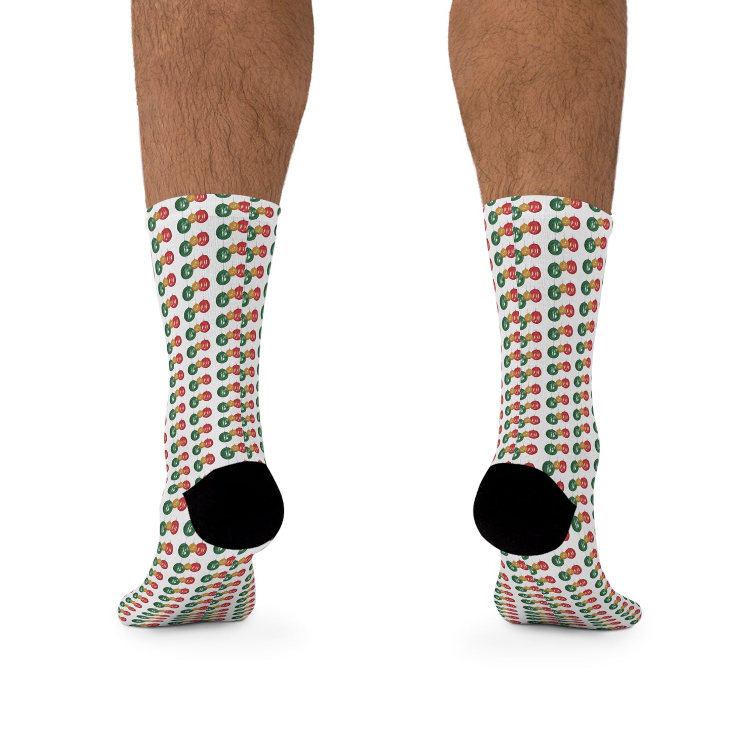 Baubles Recycled Poly Socks Featuring Art Dude (Cream)