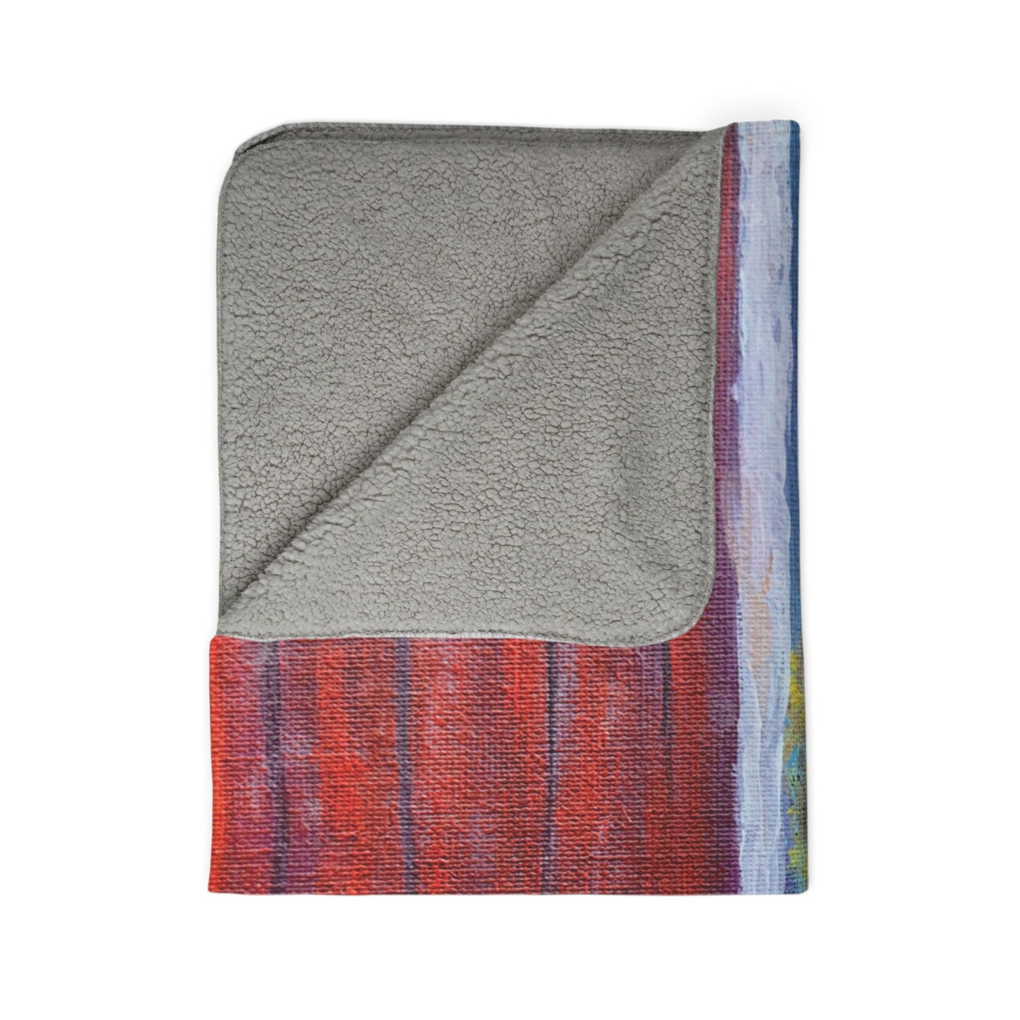 Fall Gathering Fleece Sherpa Blanket. Available in sizes from 50” x 60”-60” x 80”