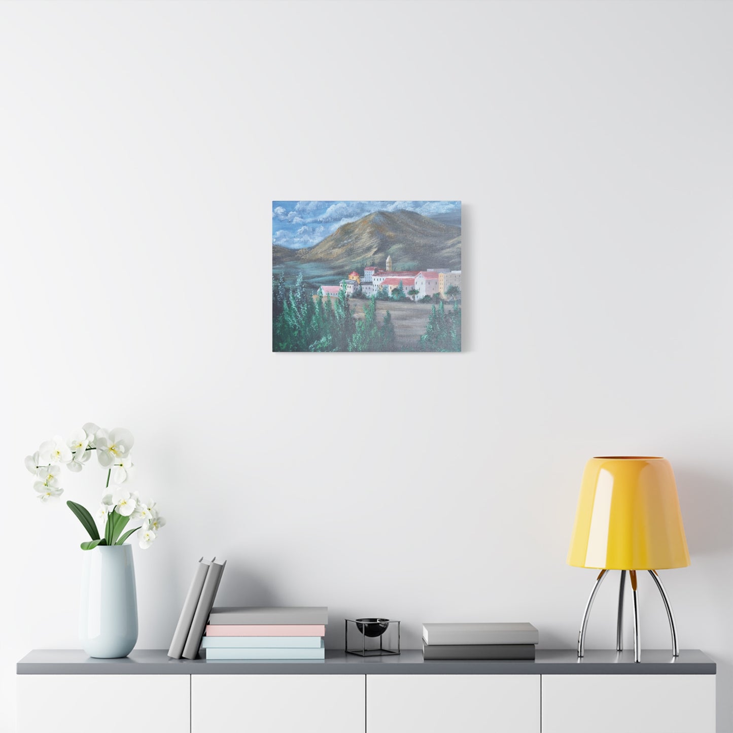 Italian Landscape Vintage Wall Art, Tivoli Matte Canvas, Stretched, 1.25". Available in sizes from 10” x 8”-30” x 20”