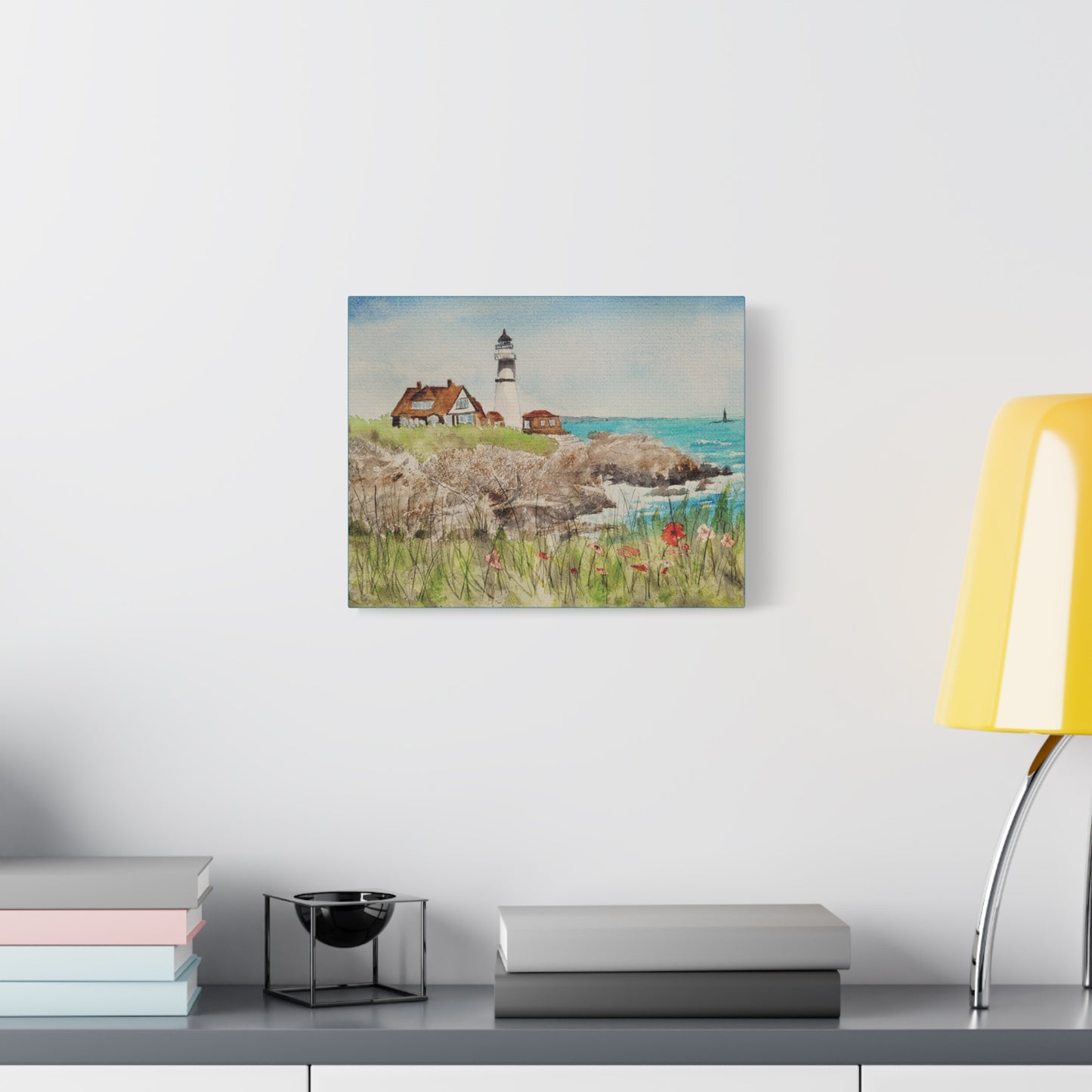 Portland Head Light Matte Canvas, Stretched, 1.25". Available in sizes 10” x 8”-20” x 16”