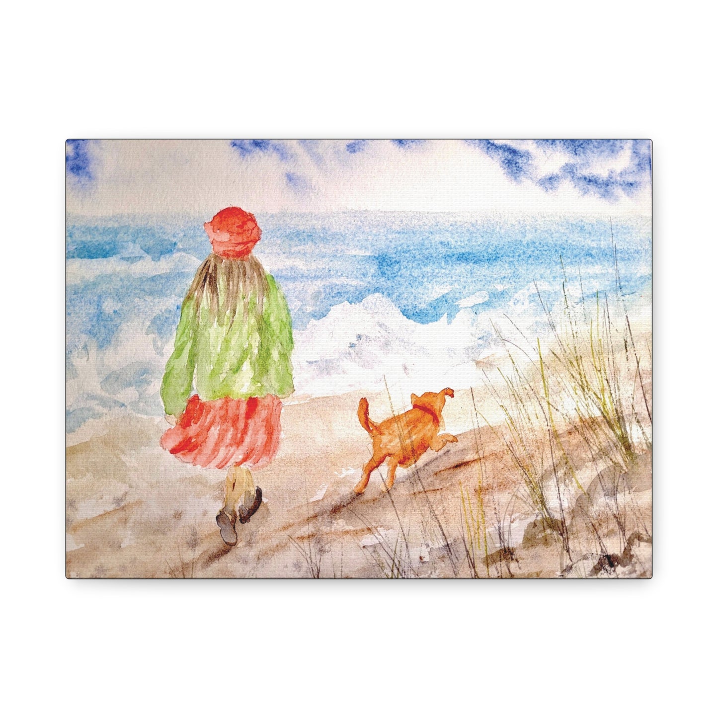Oceanfront Friends Matte Canvas, Stretched, 1.25". Available in sizes 10” x 8”-20” x 16”