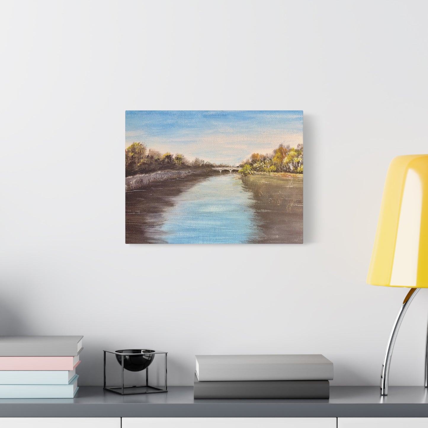 Scenic Tiber River, Rome Matte Canvas, Stretched, 1.25". Available in sizes from 10” x 8”-30” x 24”