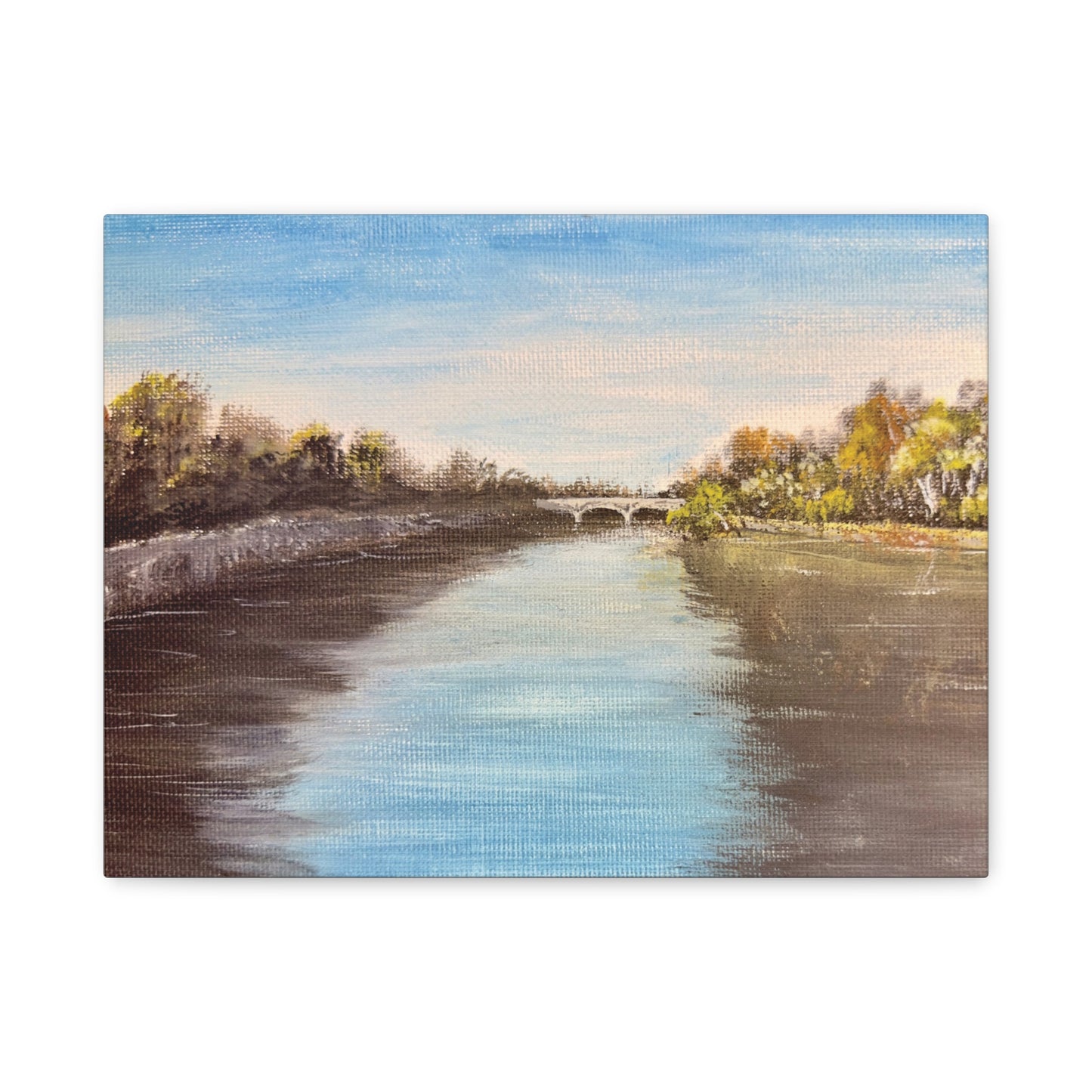 Scenic Tiber River, Rome Matte Canvas, Stretched, 1.25". Available in sizes from 10” x 8”-30” x 24”
