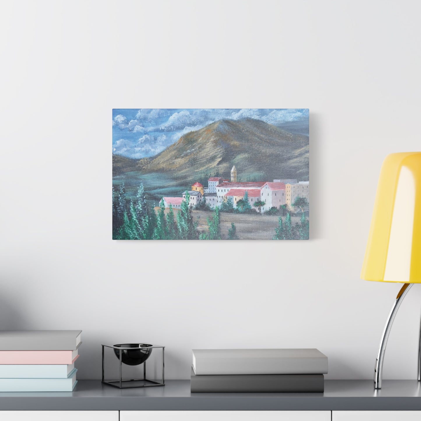 Italian Landscape Vintage Wall Art, Tivoli Matte Canvas, Stretched, 1.25". Available in sizes from 10” x 8”-30” x 20”