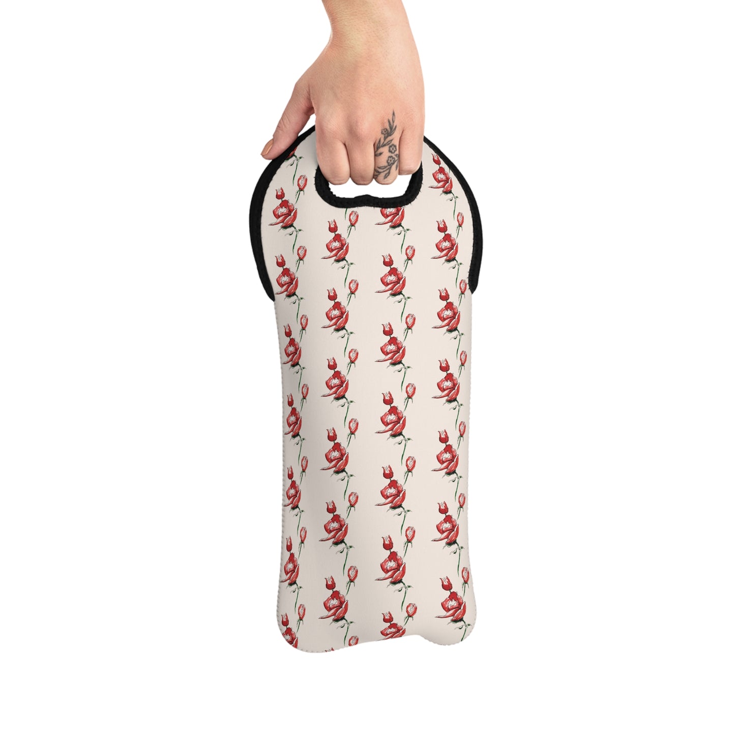 Resounding Roses Wine Tote Bag