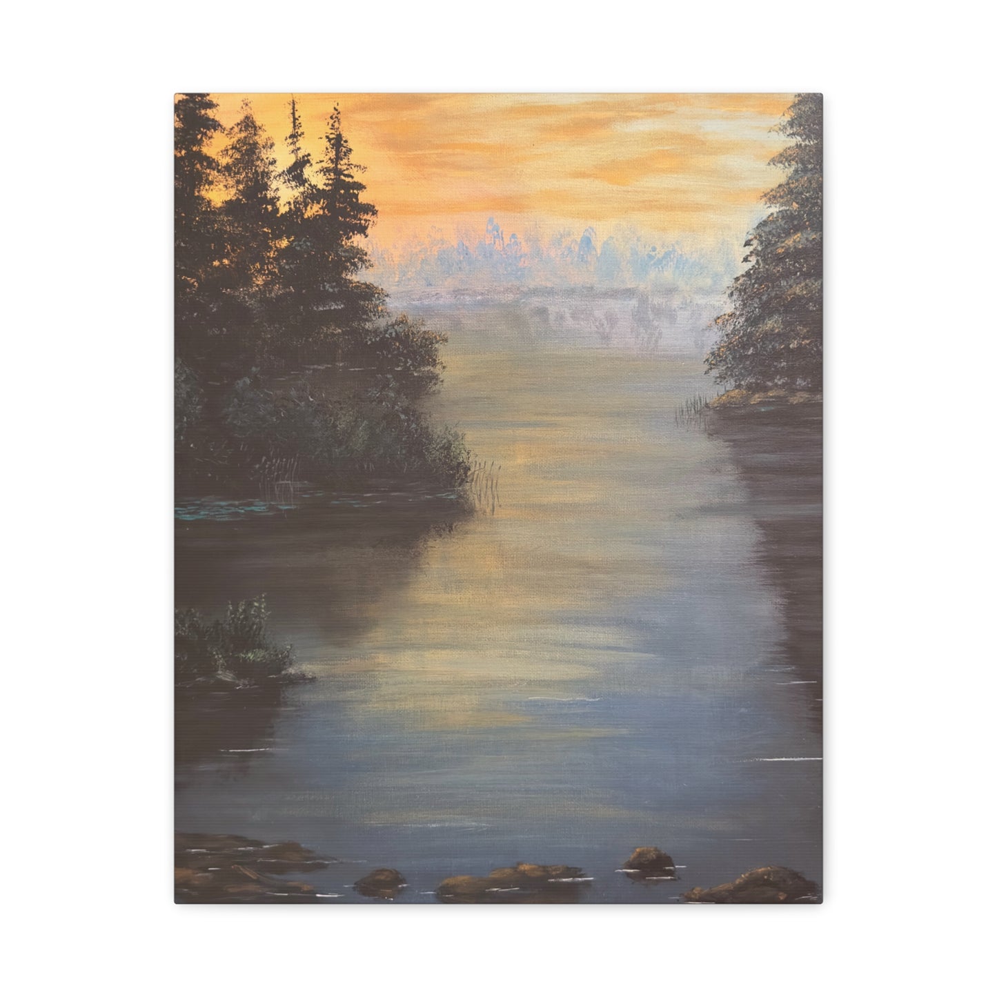 Peaceful Northwoods Lake Matte Canvas, Stretched, 1.25". Available in sizes from 8” x 10”-20” x 30”