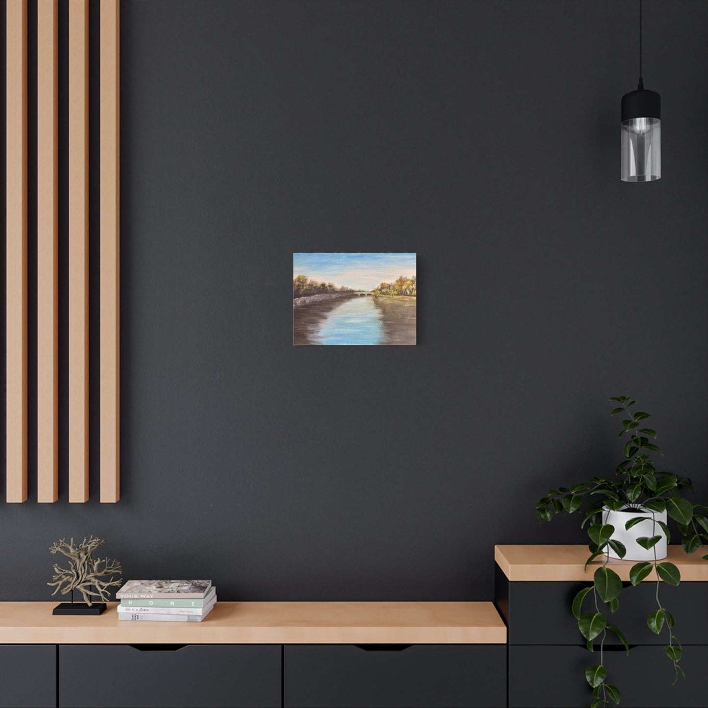 Scenic Tiber River, Rome Matte Canvas, Stretched, 1.25". Available in sizes from 10” x 8”-30” x 24”