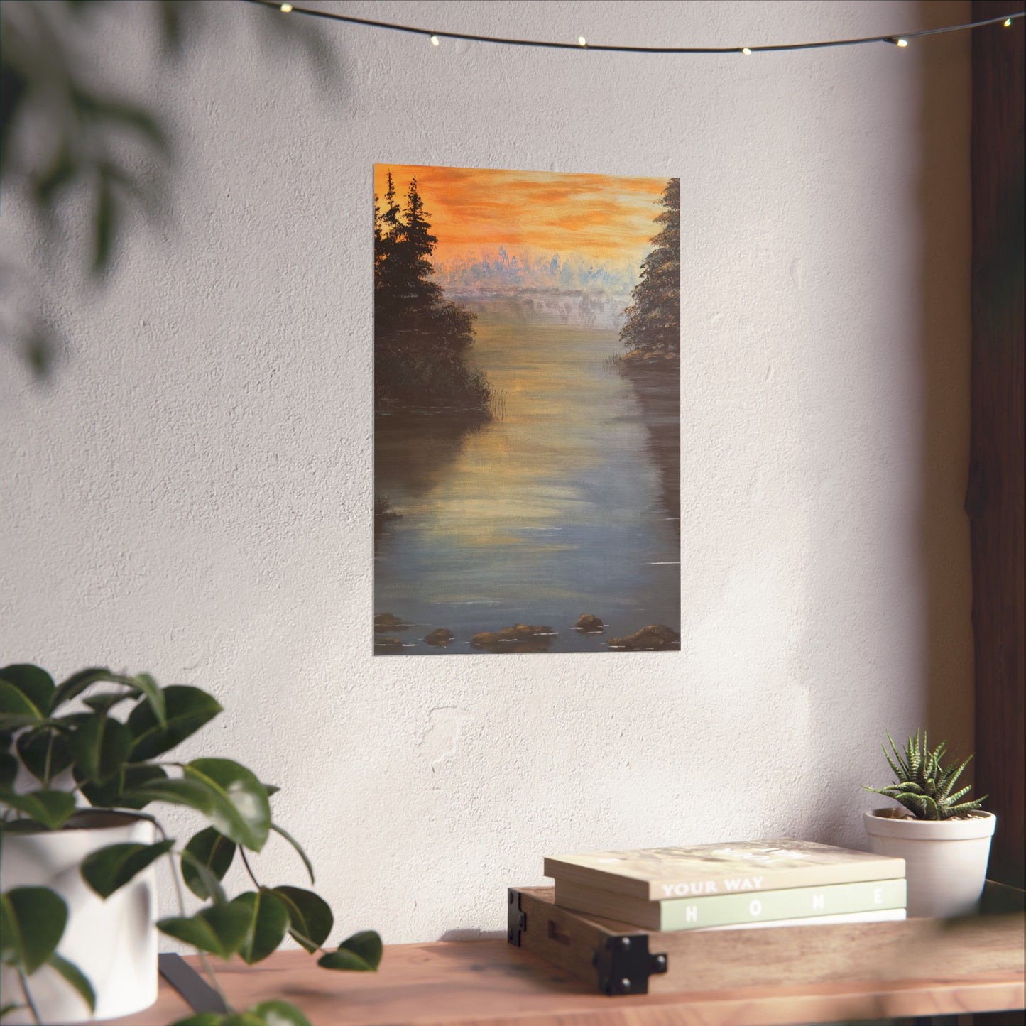 Peaceful Northwoods Lake Matte Vertical Poster. Available in sizes from 8” x 10”-20” x 24”