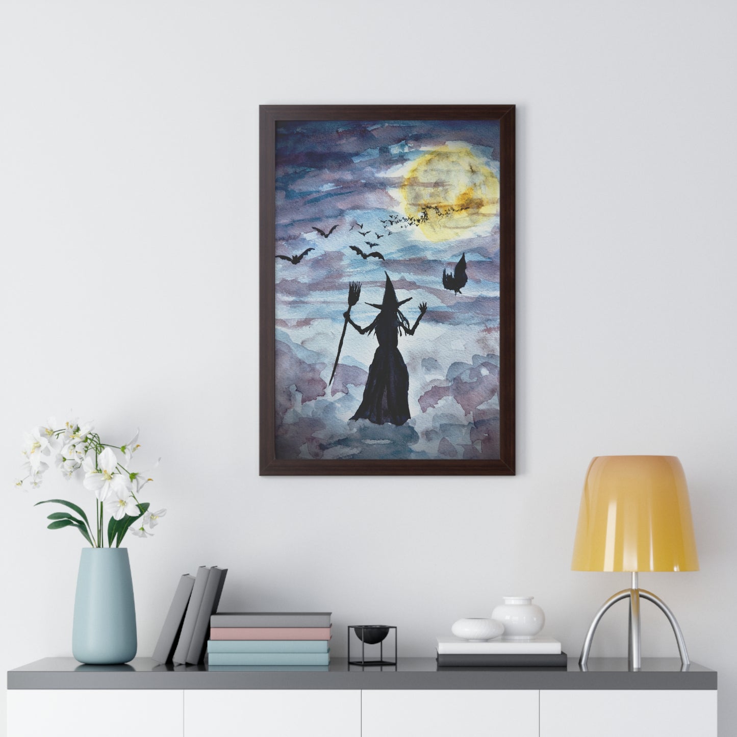 Be Witching Framed Vertical Poster. Available in sizes 11” x 14”-20” x 30”